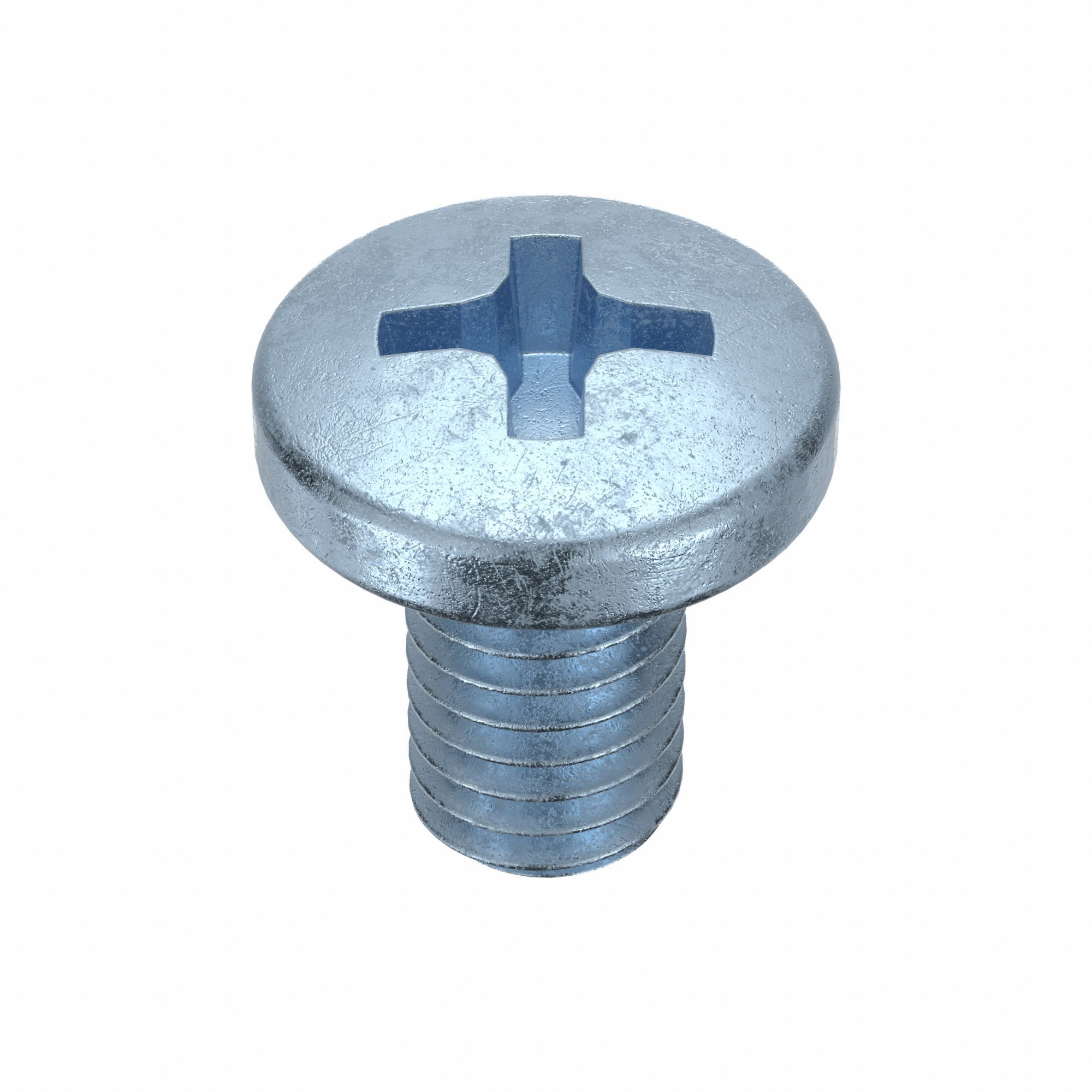 Machine Screws: M6x1.00 Thread Size, 10 mm Lg, Steel, Zinc-Plated, Pan, JIS Phillips, 25 PK