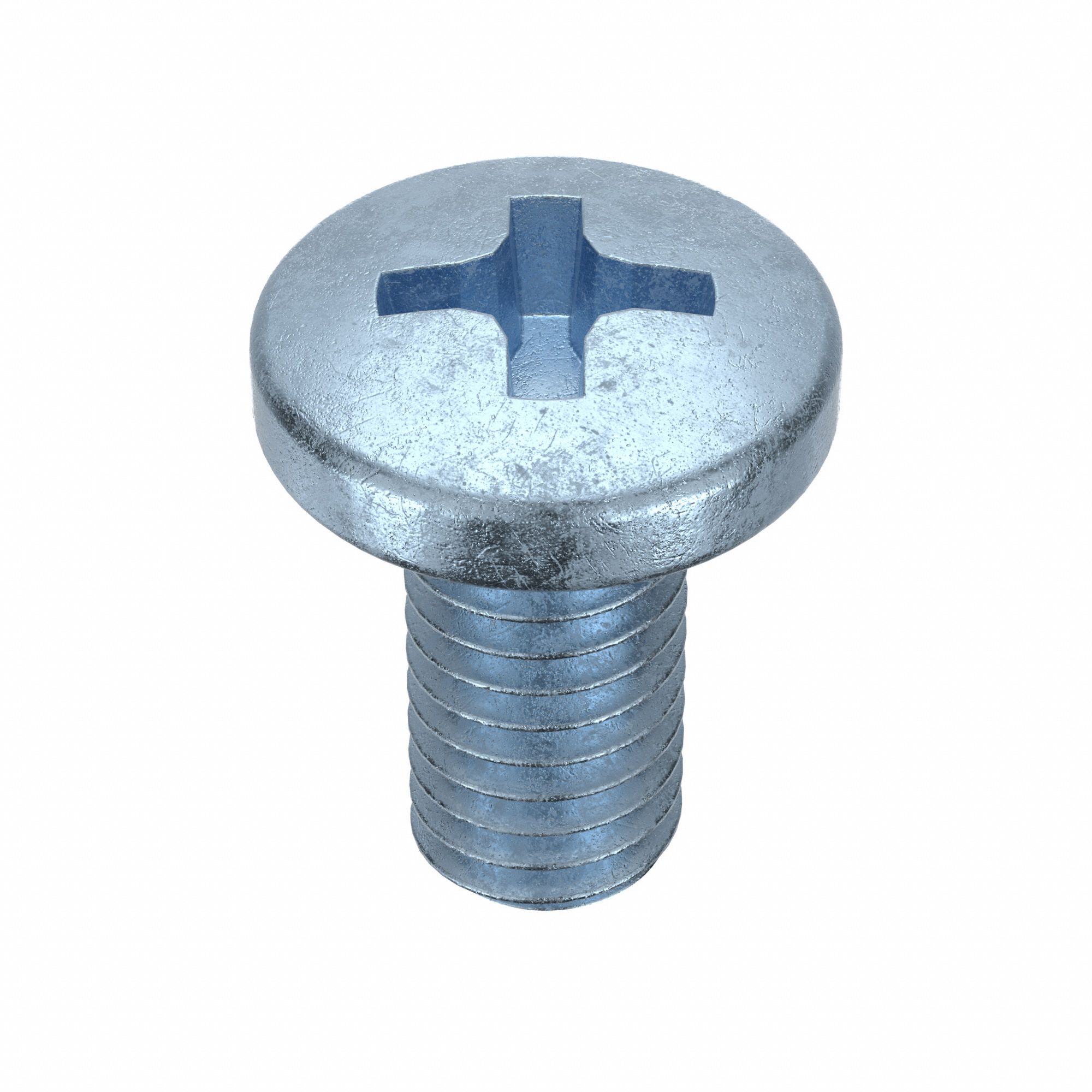 MACHINE SCREW, M6 THREAD, 12MM L, STEEL, ZINC PLATED, PAN, PHILLIPS, JIS B 1111, 25 PK
