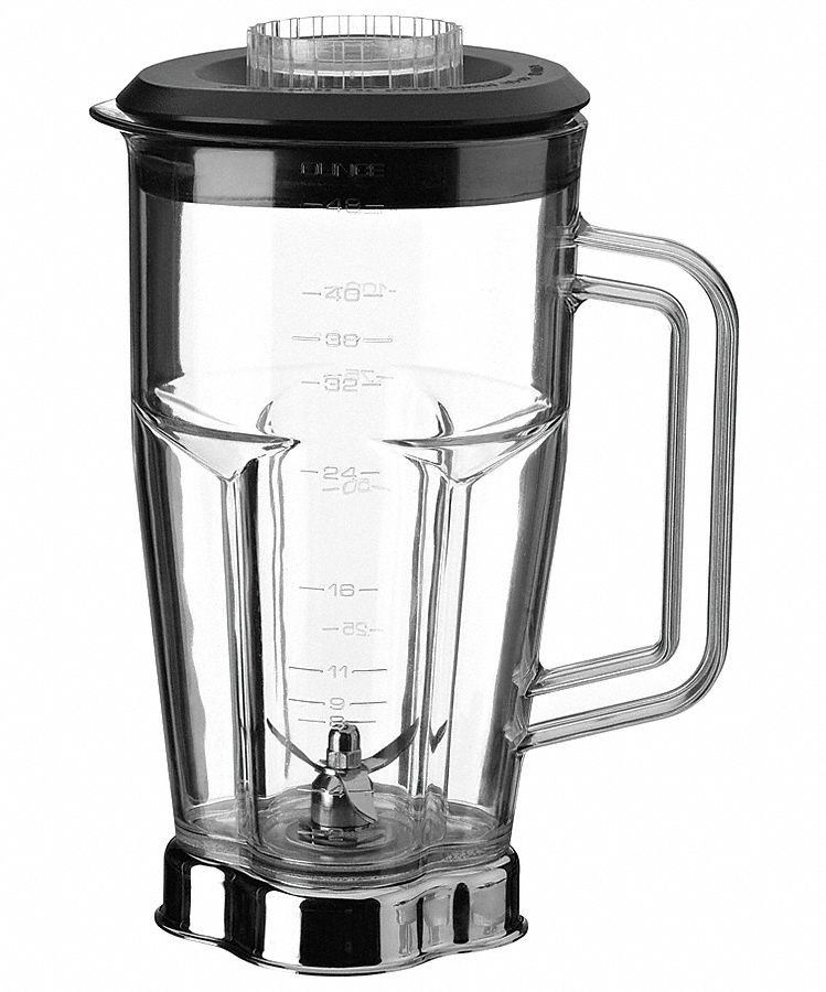 WARING COMMERCIAL, 48 oz Container Capacity, Black/Clear, Blender