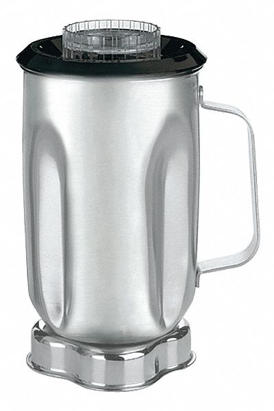 Blender Container with Lid and Blade: 32 oz Container Capacity, Black/Silver