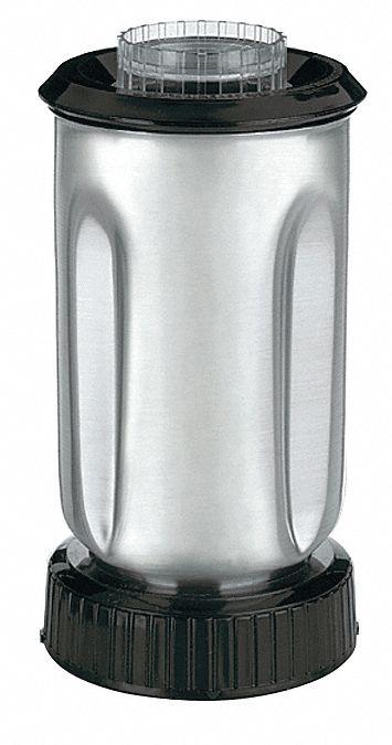 Blender Container with Lid and Blade: 32 oz Container Capacity, Black/Silver