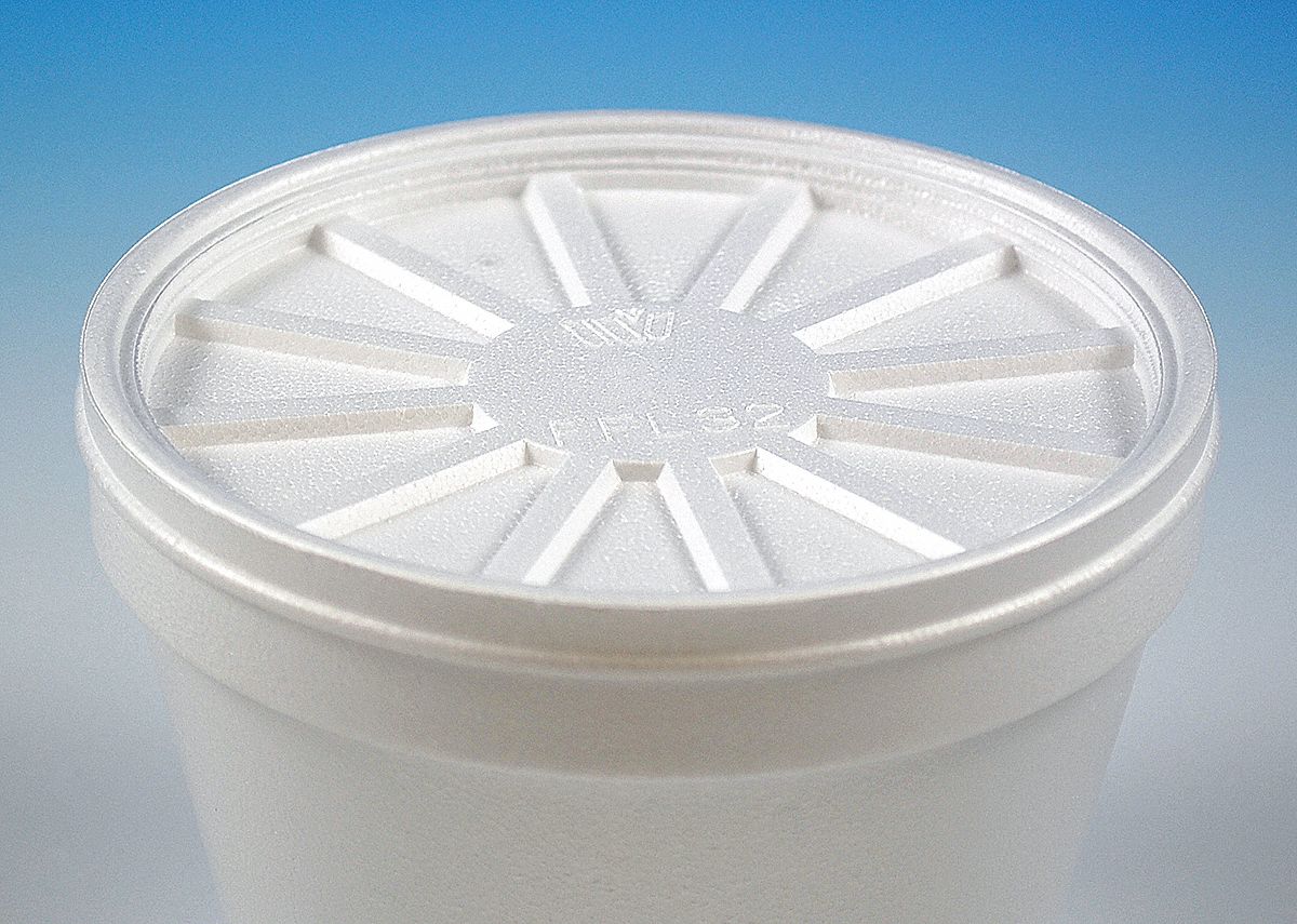 12, 16, 32 fl. oz. Plastic Flat, Vented Hot Cup Lid, White, 500 PK