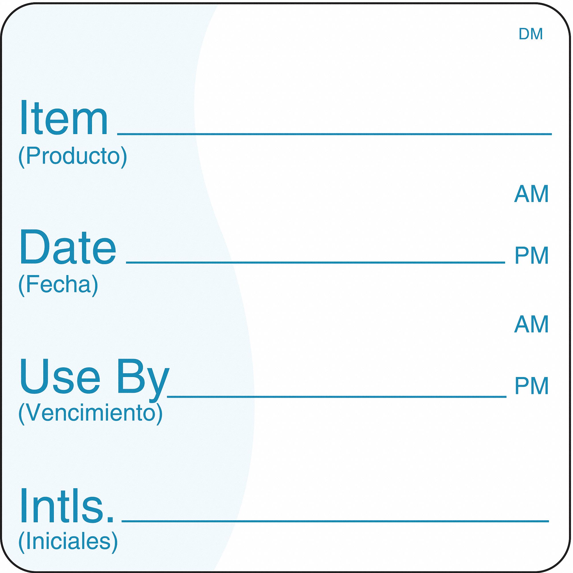 DAYMARK Shelf Life Label Dissolvable Label, Paper, Square, 2 in Wd, 2