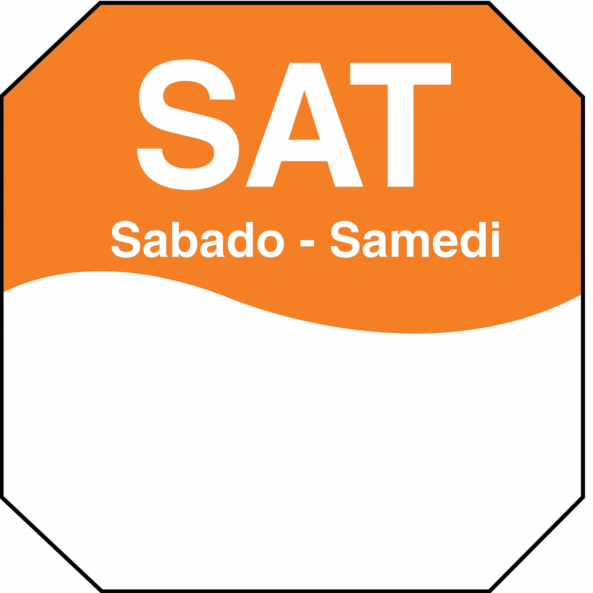 D5402 Day Label Orange PK1000