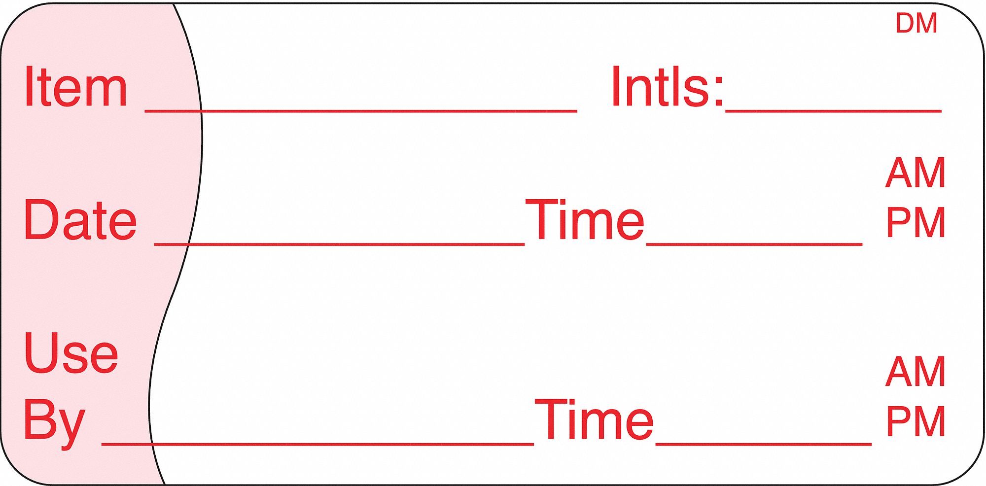 DAYMARK Shelf Life Label Dissolvable Label, Paper, Rectangle, 2 in Wd
