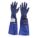 COATED GLOVES, M (8), 20 IN LENGTH, SANDY, NITRILE, COTTON, BLUE, GAUNTLET CUFF