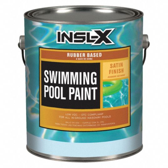 INSLX BY BENJAMIN MOORE Ocean Blue Paint, Satin Finish, 400 to 500 sq ft/gal Coverage, Size 5