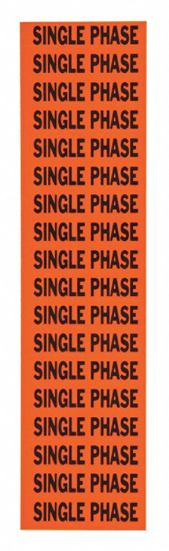 Conduit and Voltage Markers: 2 1/4 in Label Wd, 1/2 in Label Ht, Single Phase, C Label