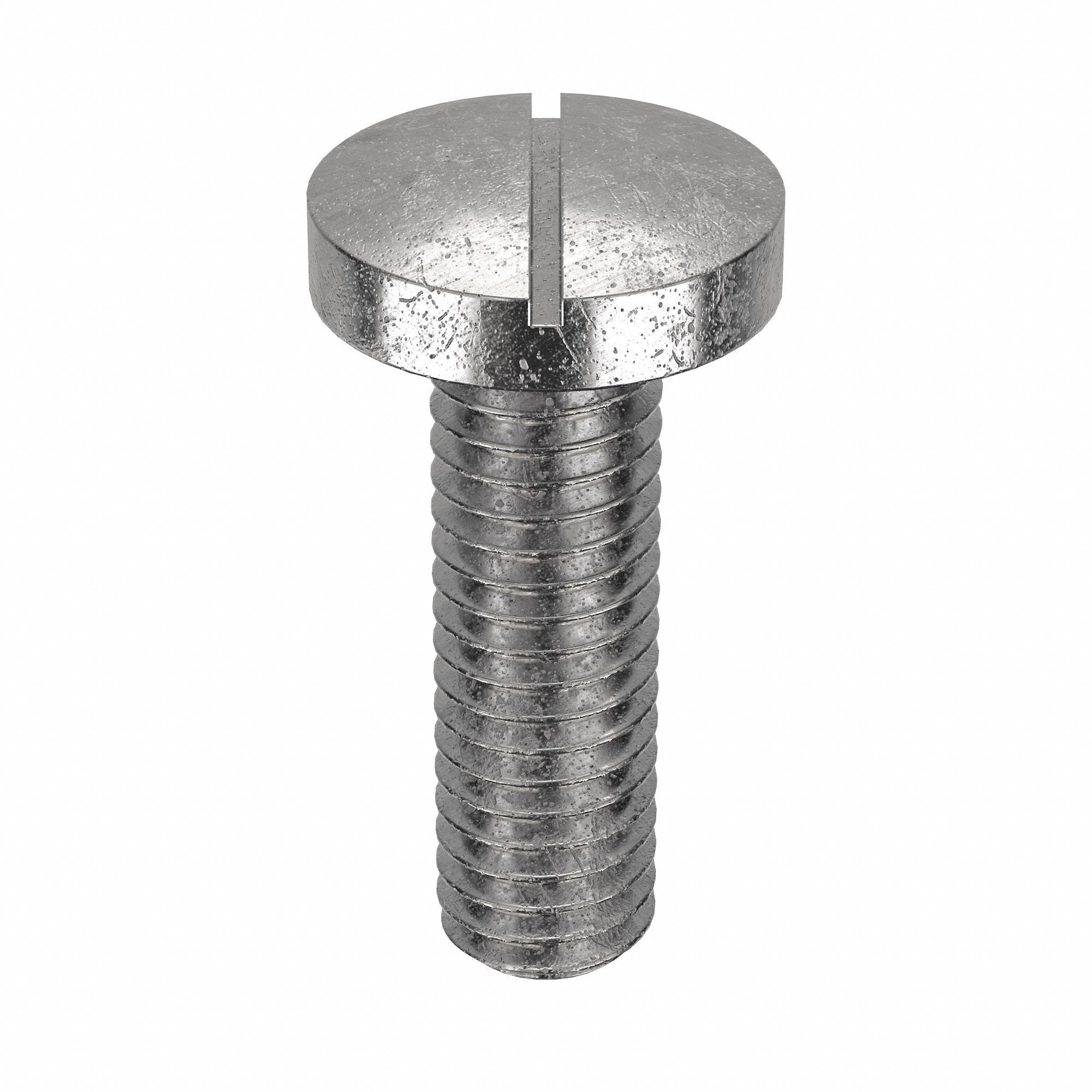 Machine Screw: M3x0.50 Thread Size, 10 mm Lg, 18-8, Stainless Steel, Plain, Pan, Slotted, 100 PK