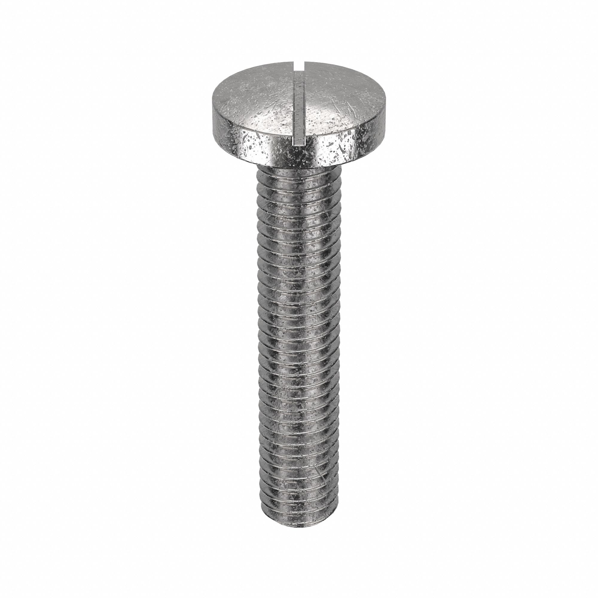 MACHINE SCREW, M3 THREAD, 16MM L, 18-8 SS, PLAIN FINISH, PAN, SLOTTED, METRIC, 100 PK