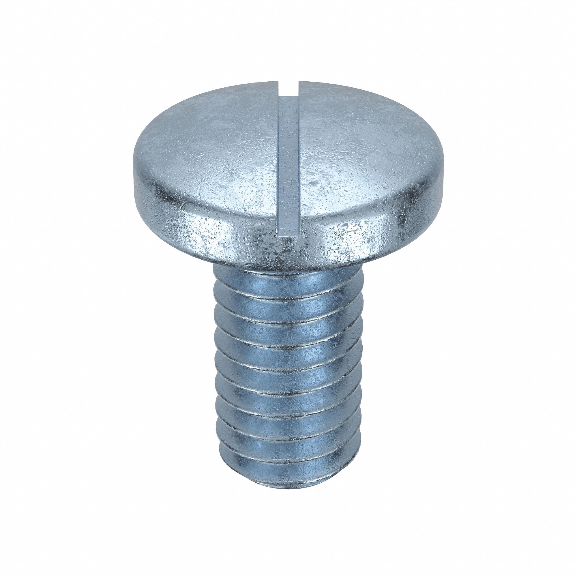 MACHINE SCREW, M2.5 THREAD SIZE, 5MM L, STEEL, ZINC PLATED, PAN, SLOTTED, METRIC, 100 PK
