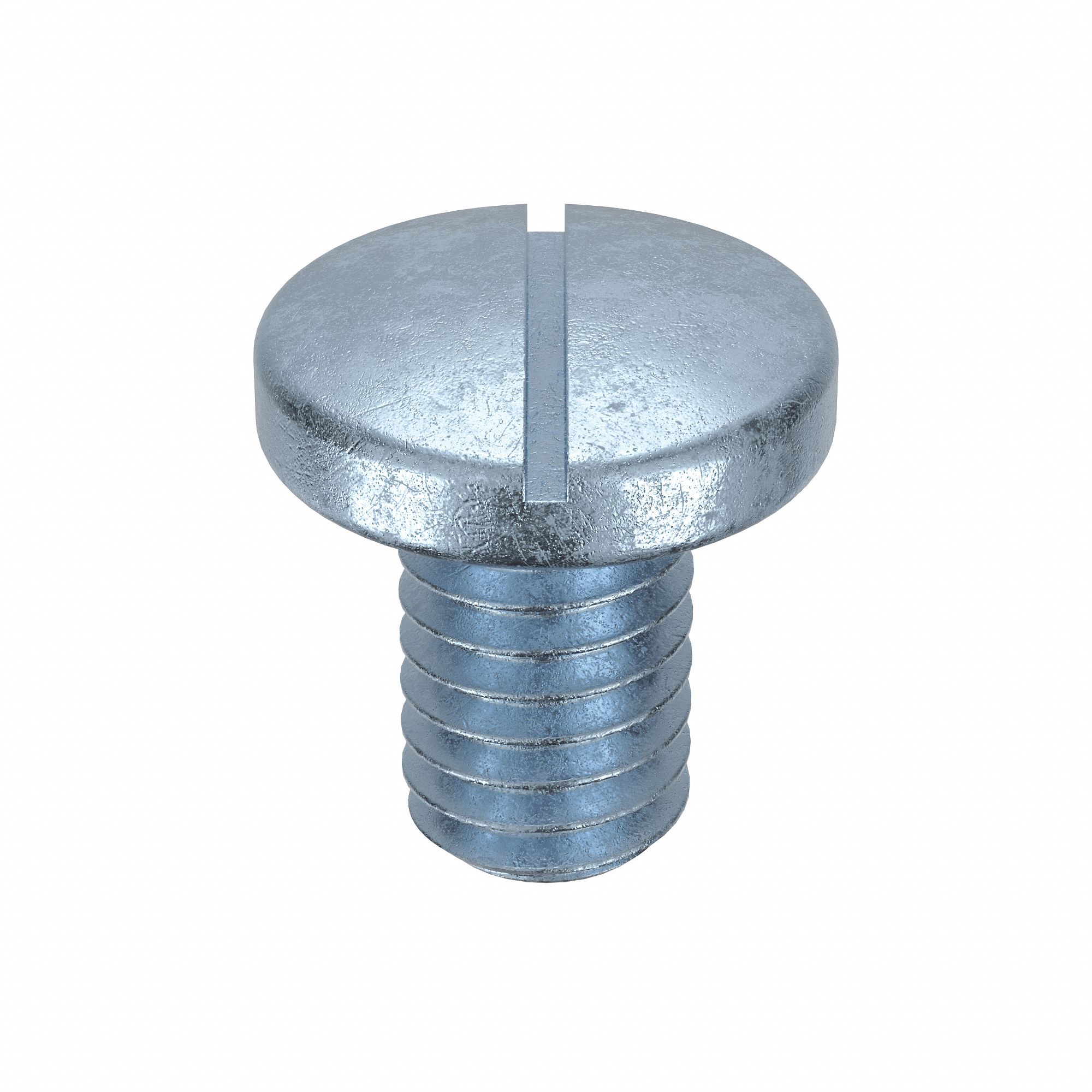 VIS MÉCANIQUE,M2,6,4MM LO,ACIER,GALVANISÉ,BOMBÉE,FENDUE,MÉTRIQUE,100PQ