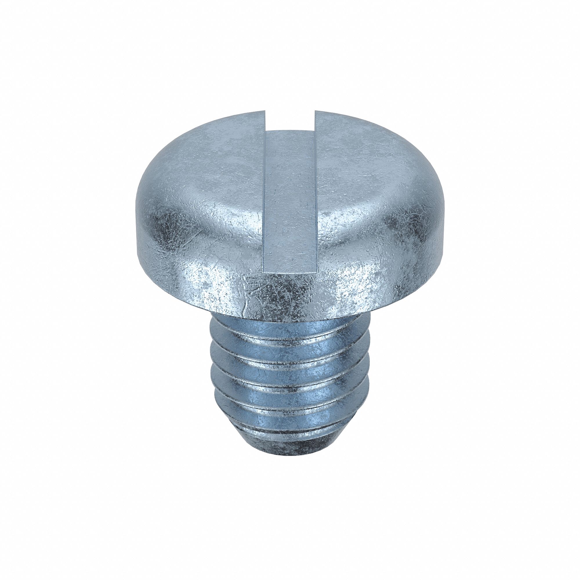 Machine Screws: M3x0.50 Thread Size, 4 mm Lg, Steel, Zinc-Plated, Pan, Slotted, 100 PK