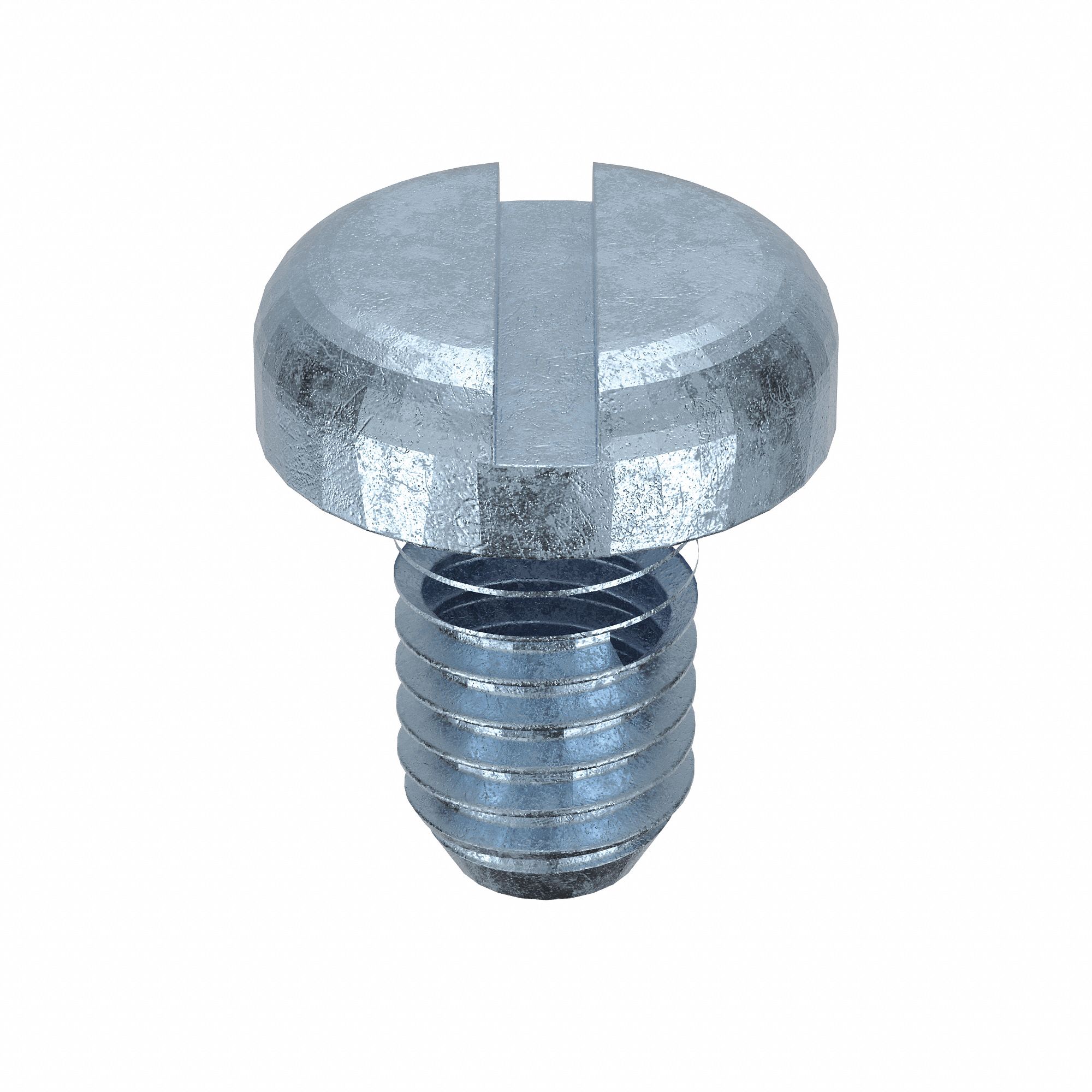 Machine Screws: M3x0.50 Thread Size, 5 mm Lg, Steel, Zinc-Plated, Pan, Slotted, 100 PK