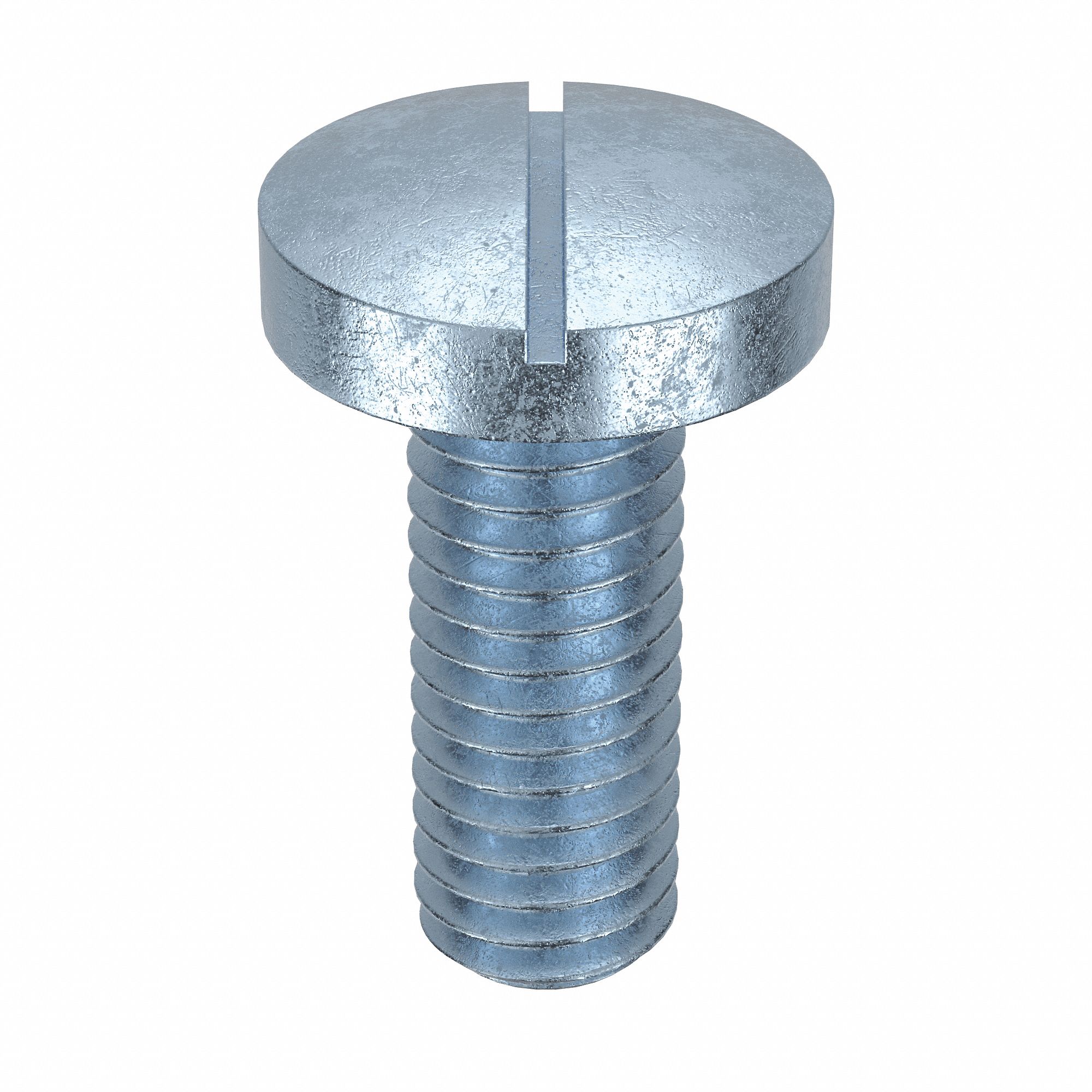 Machine Screw: M3x0.50 Thread Size, 8 mm Lg, Class 4.8, Steel, Zinc-Plated, Pan, Slotted, 100 PK