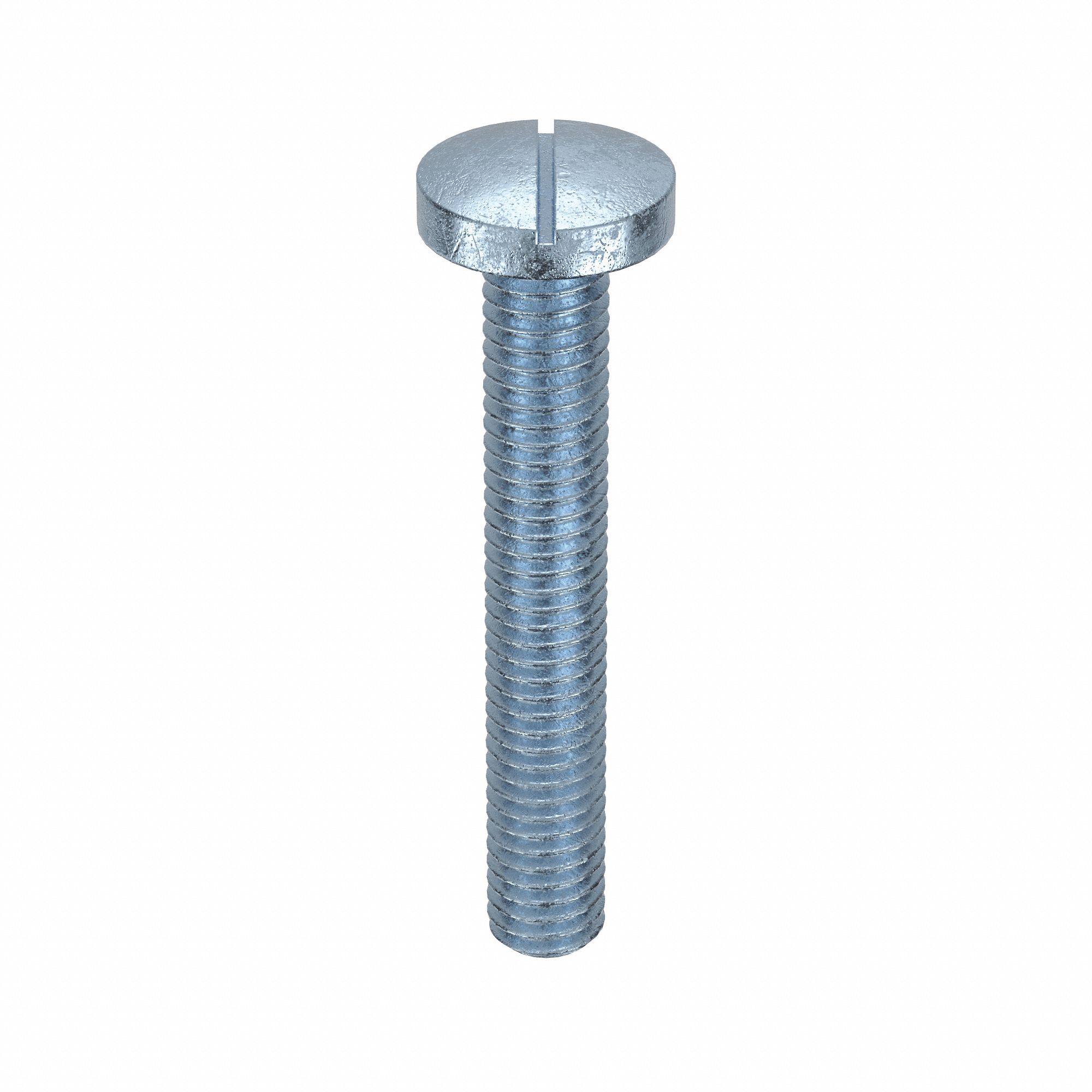 Machine Screw: M3x0.50 Thread Size, 20 mm Lg, Class 4.8, Steel, Zinc-Plated, Pan, Slotted, 100 PK