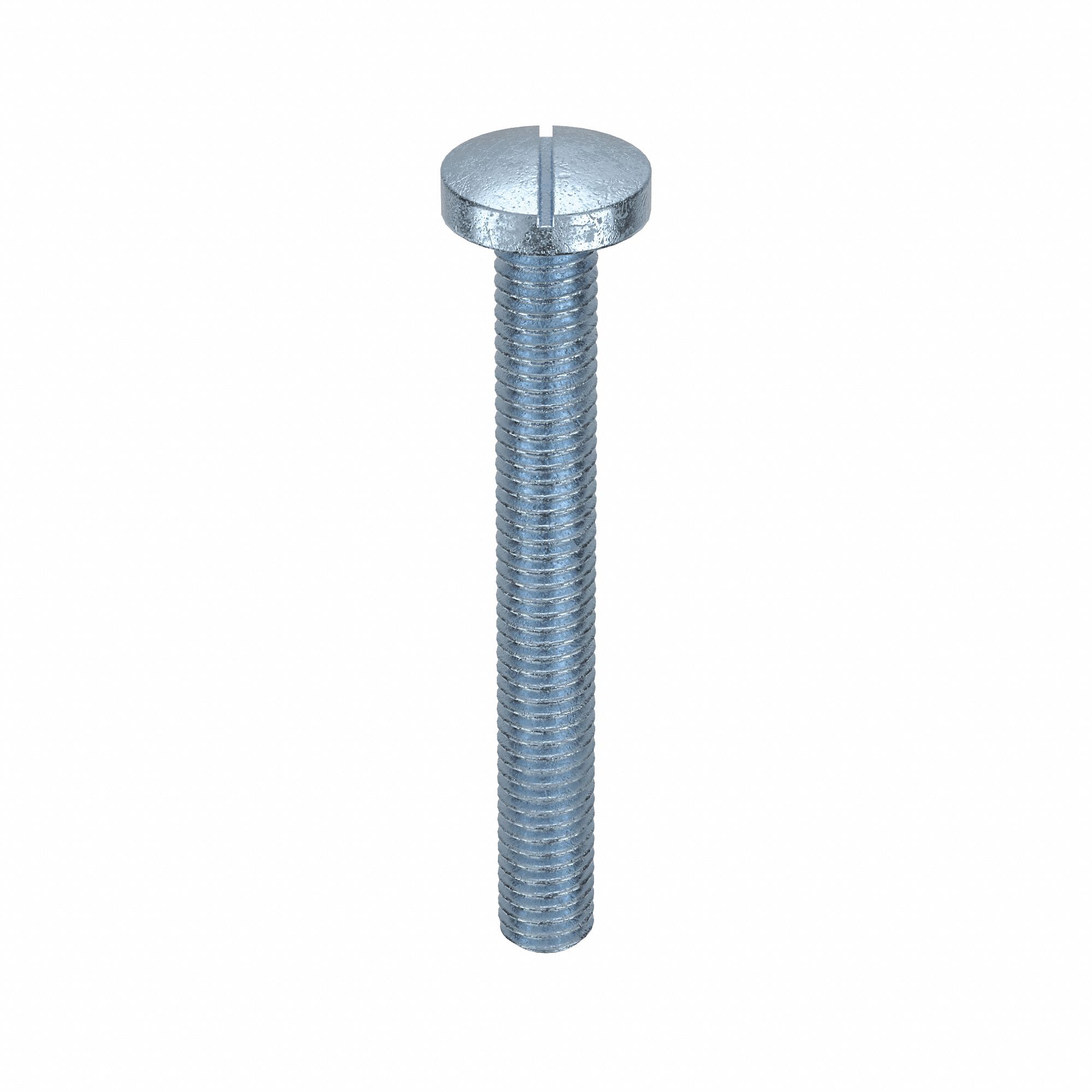 Machine Screw: M3x0.50 Thread Size, 25 mm Lg, Class 4.8, Steel, Zinc-Plated, Pan, Slotted, 100 PK