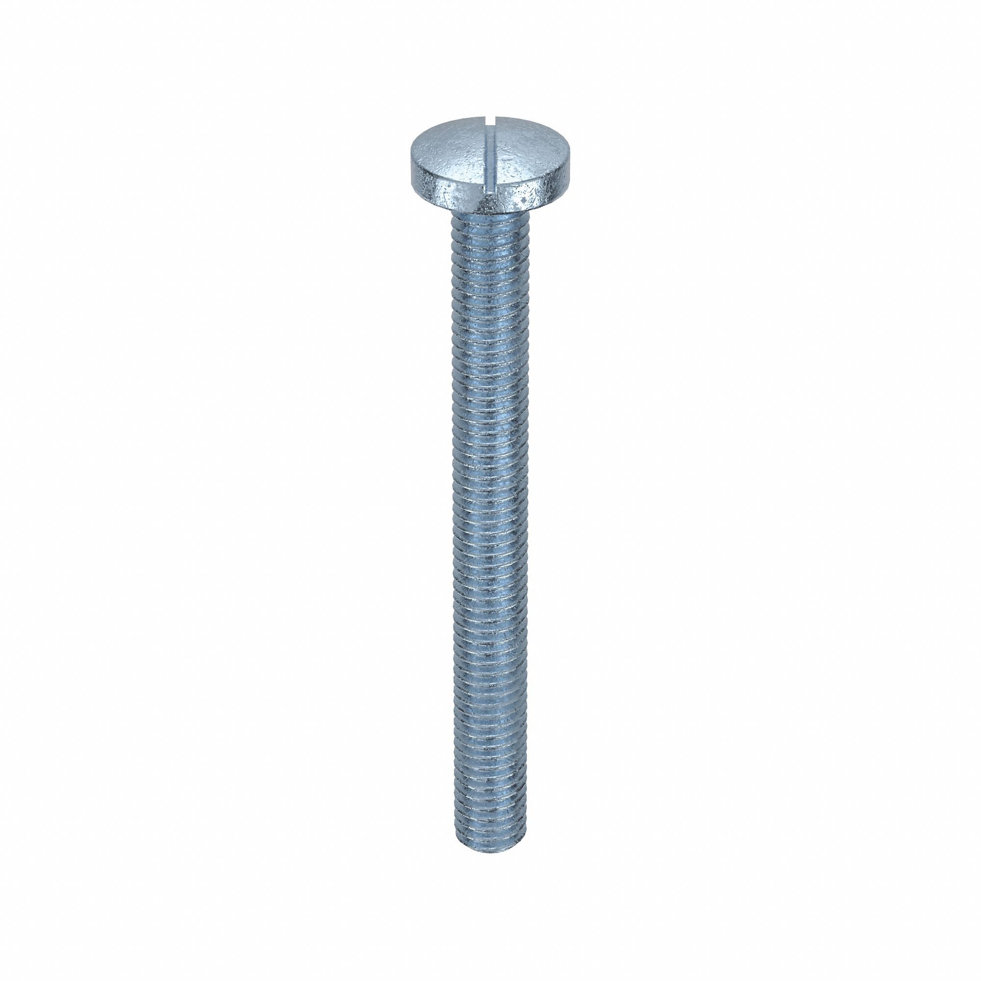 Machine Screw: M3x0.50 Thread Size, 30 mm Lg, Class 4.8, Steel, Zinc-Plated, Pan, Slotted, 100 PK