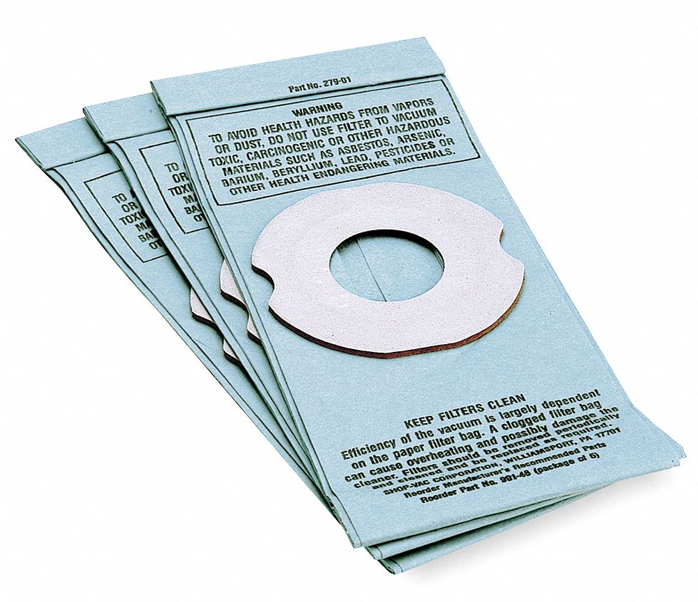 DAYTON, Fits Dayton Vacuum Brand, Fits 4Z906 Vacuum Models, Vacuum Bag