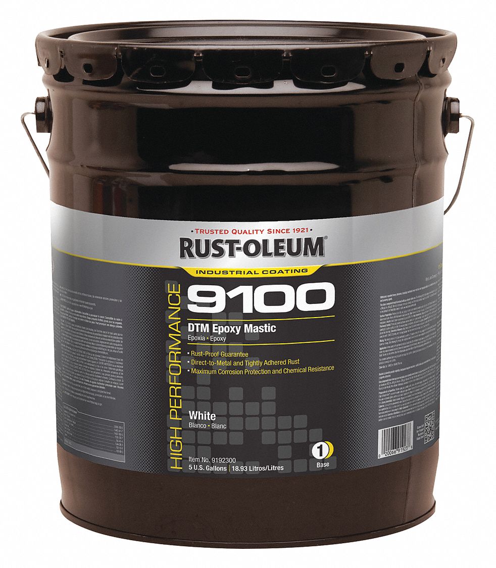 RUSTOLEUM Epoxy Paint Base Epoxy Mastic, 2Step System Components, 9100, White 6H2169192300