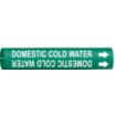 Domestic Cold Water Snap-On Pipe Markers