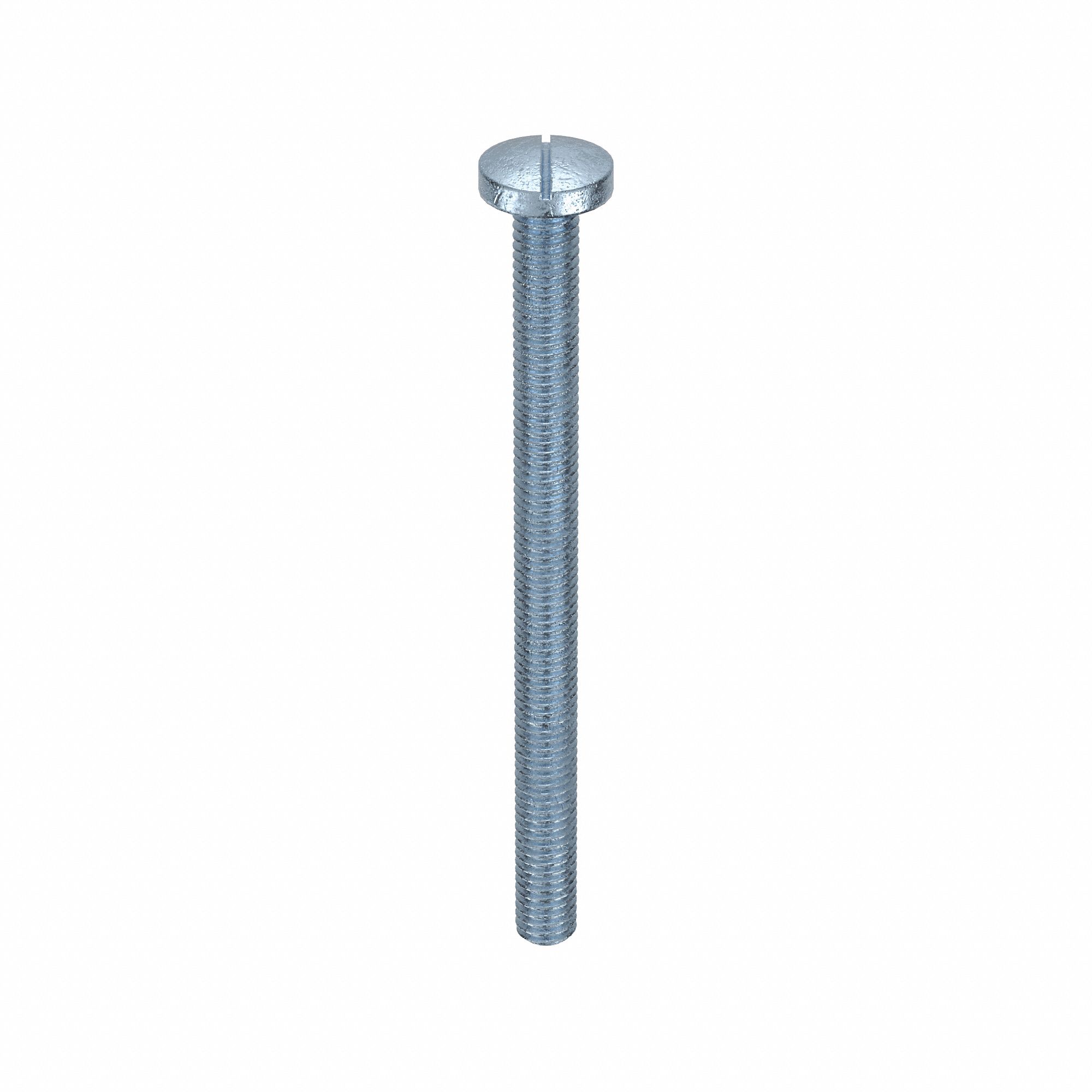 Machine Screw: M3x0.50 Thread Size, 40 mm Lg, Class 4.8, Steel, Zinc-Plated, Pan, Slotted, 100 PK