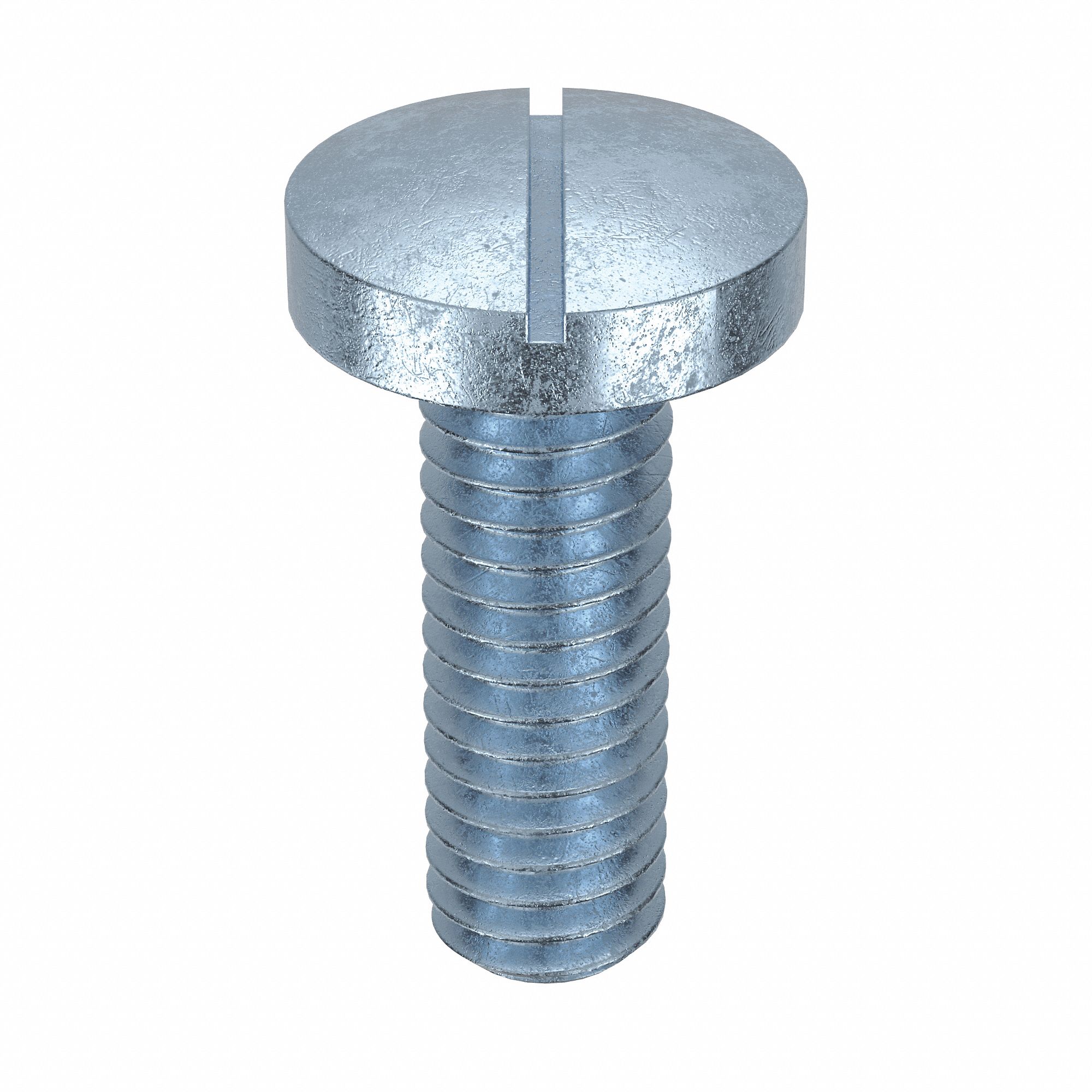 Machine Screw: M4x0.70 Thread Size, 12 mm Lg, Class 4.8, Steel, Zinc-Plated, Pan, Slotted, 100 PK