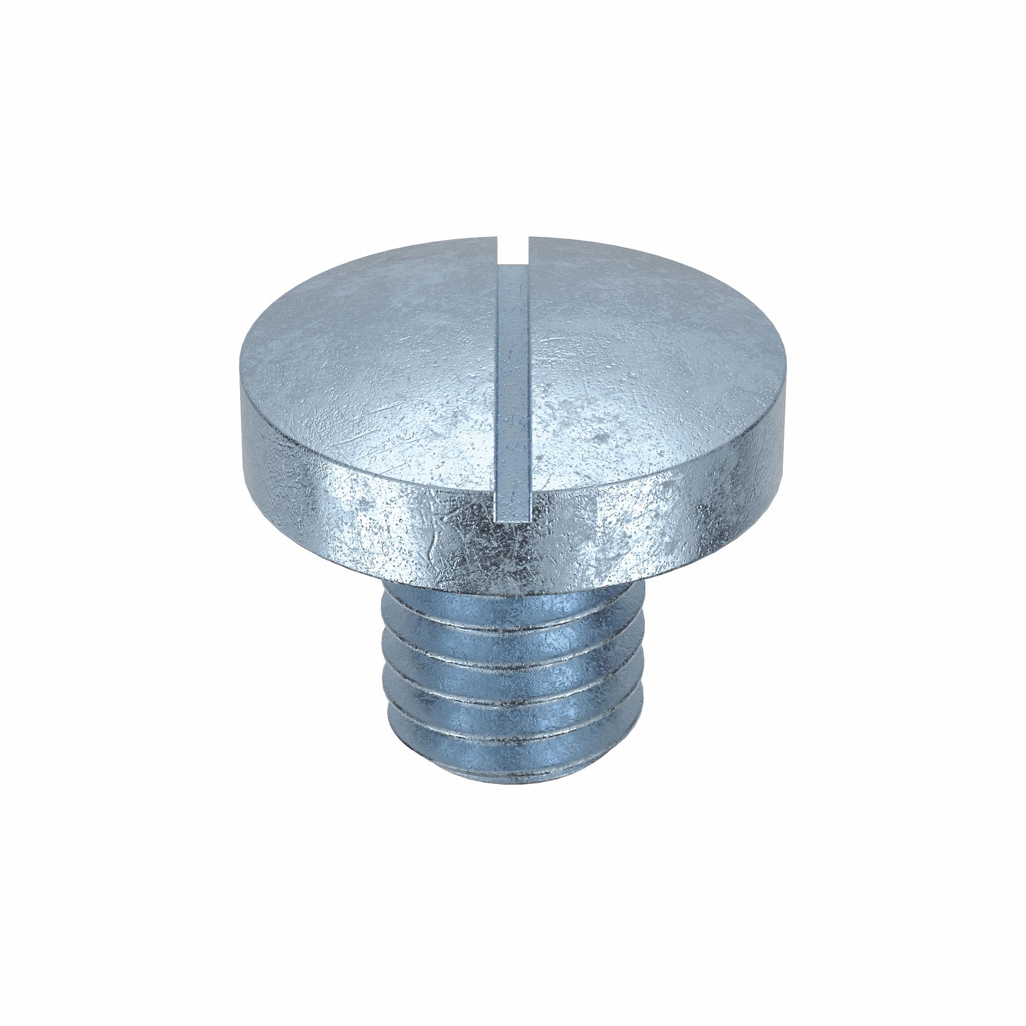 Machine Screw: M5x0.80 Thread Size, 6 mm Lg, Class 4.8, Steel, Zinc-Plated, Pan, Slotted, 100 PK