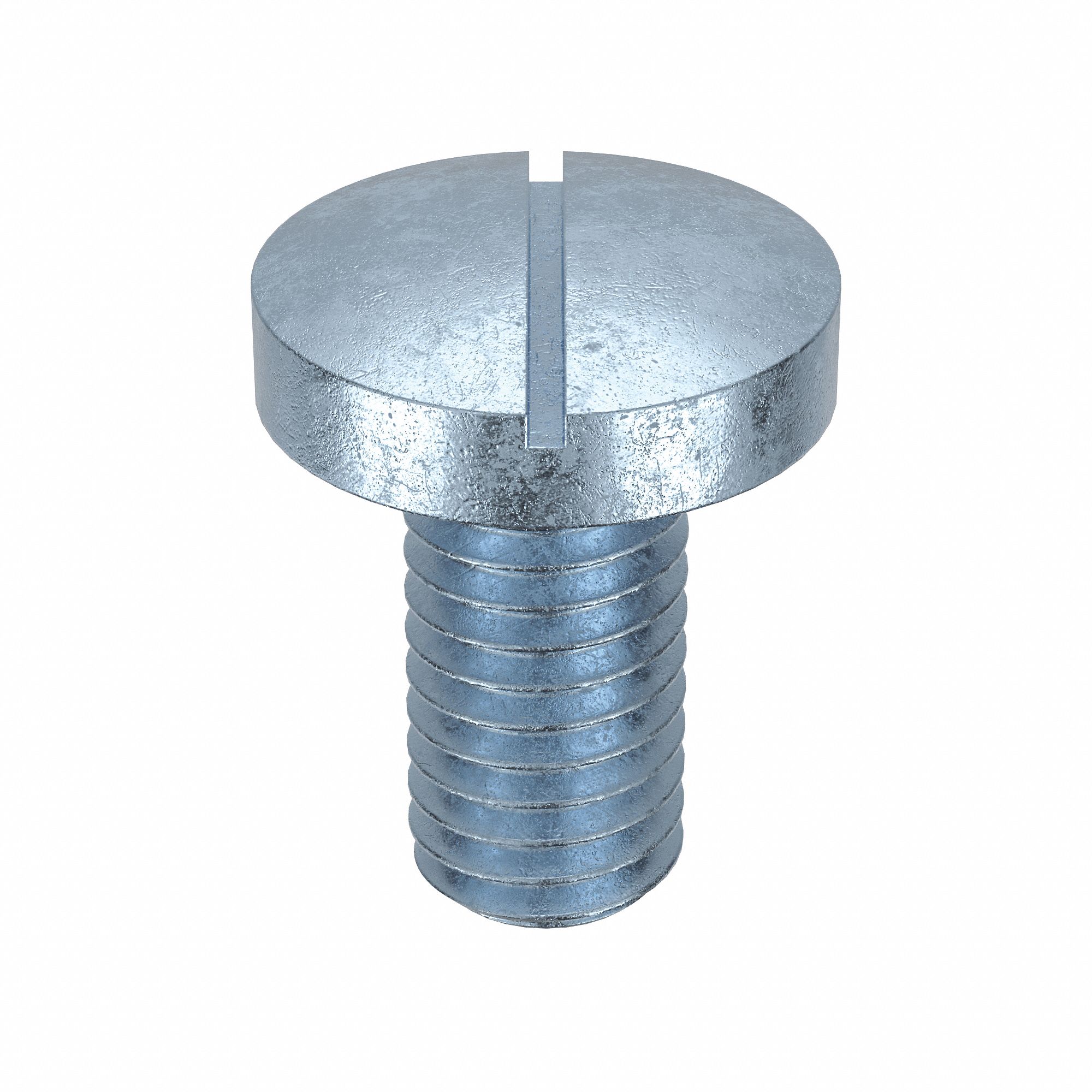 Machine Screw: M5x0.80 Thread Size, 10 mm Lg, Class 4.8, Steel, Zinc-Plated, Pan, Slotted, 100 PK