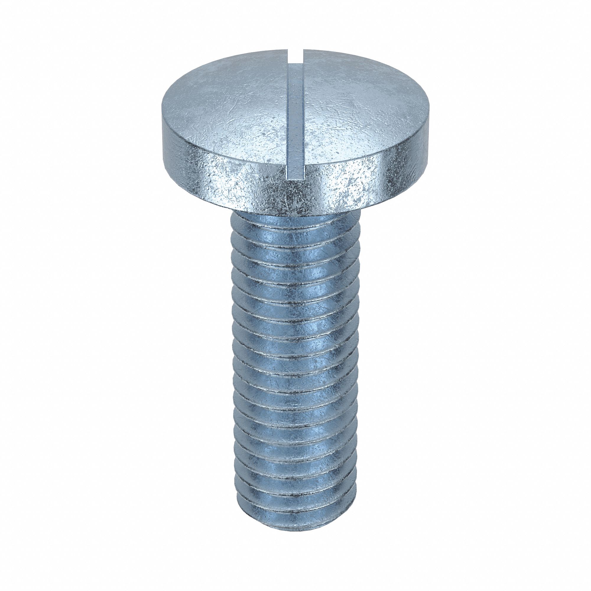 Machine Screw: M5x0.80 Thread Size, 16 mm Lg, Class 4.8, Steel, Zinc-Plated, Pan, Slotted, 100 PK