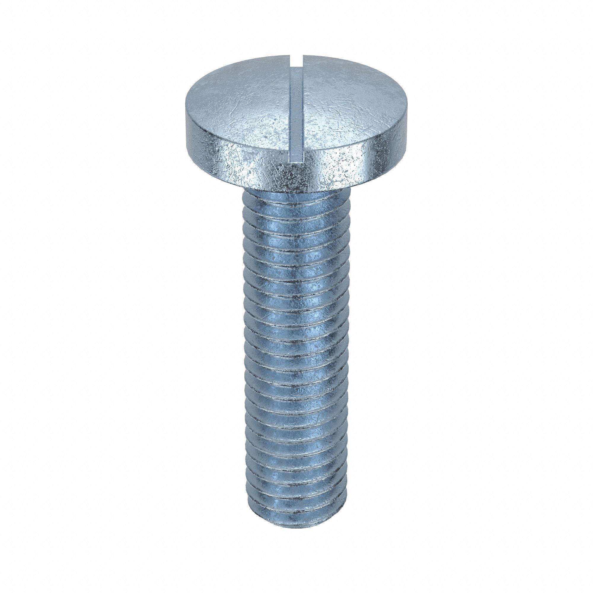 Machine Screw: M5x0.80 Thread Size, 20 mm Lg, Class 4.8, Steel, Zinc-Plated, Pan, Slotted, 100 PK