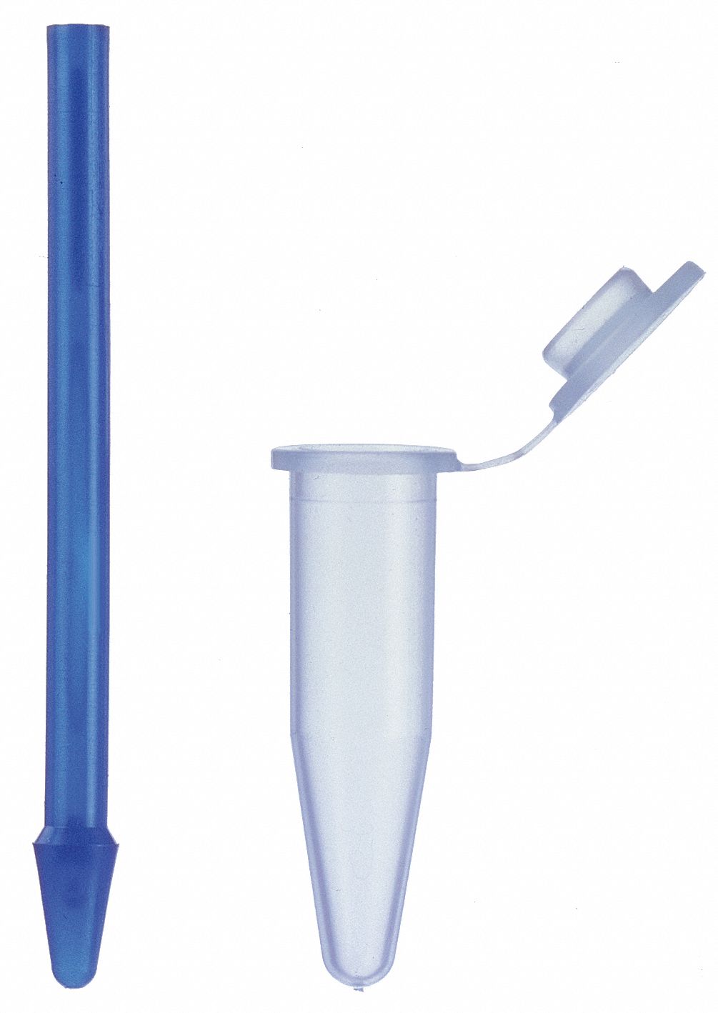 Disposable Pellet Pestle: Polypropylene, 1 mL Capacity, 7 mm Overall Lg, Blue
