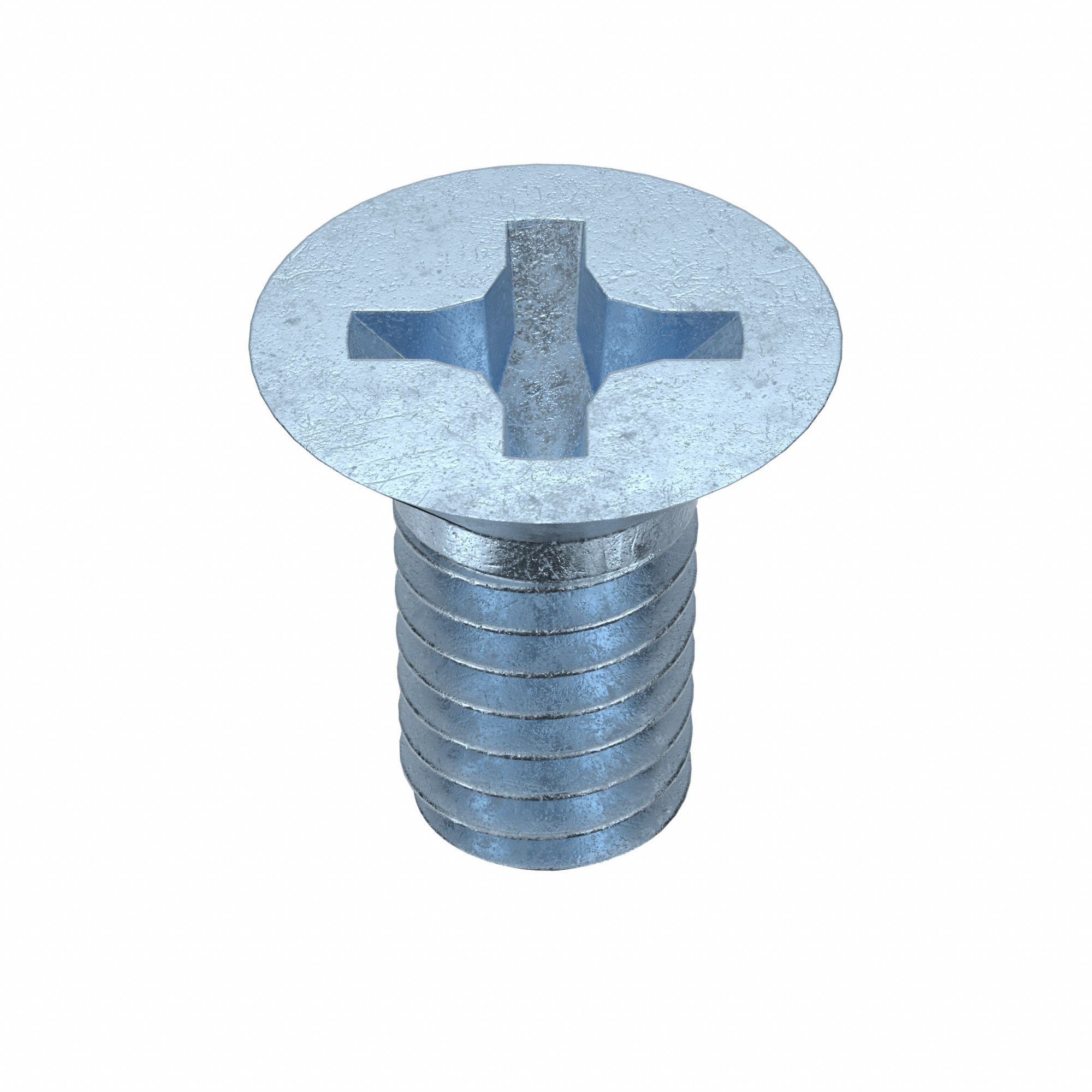 Machine Screws: M2.5x0.45 Thread Size, 5 mm Lg, Steel, Zinc-Plated, Flat, Phillips, 100 PK