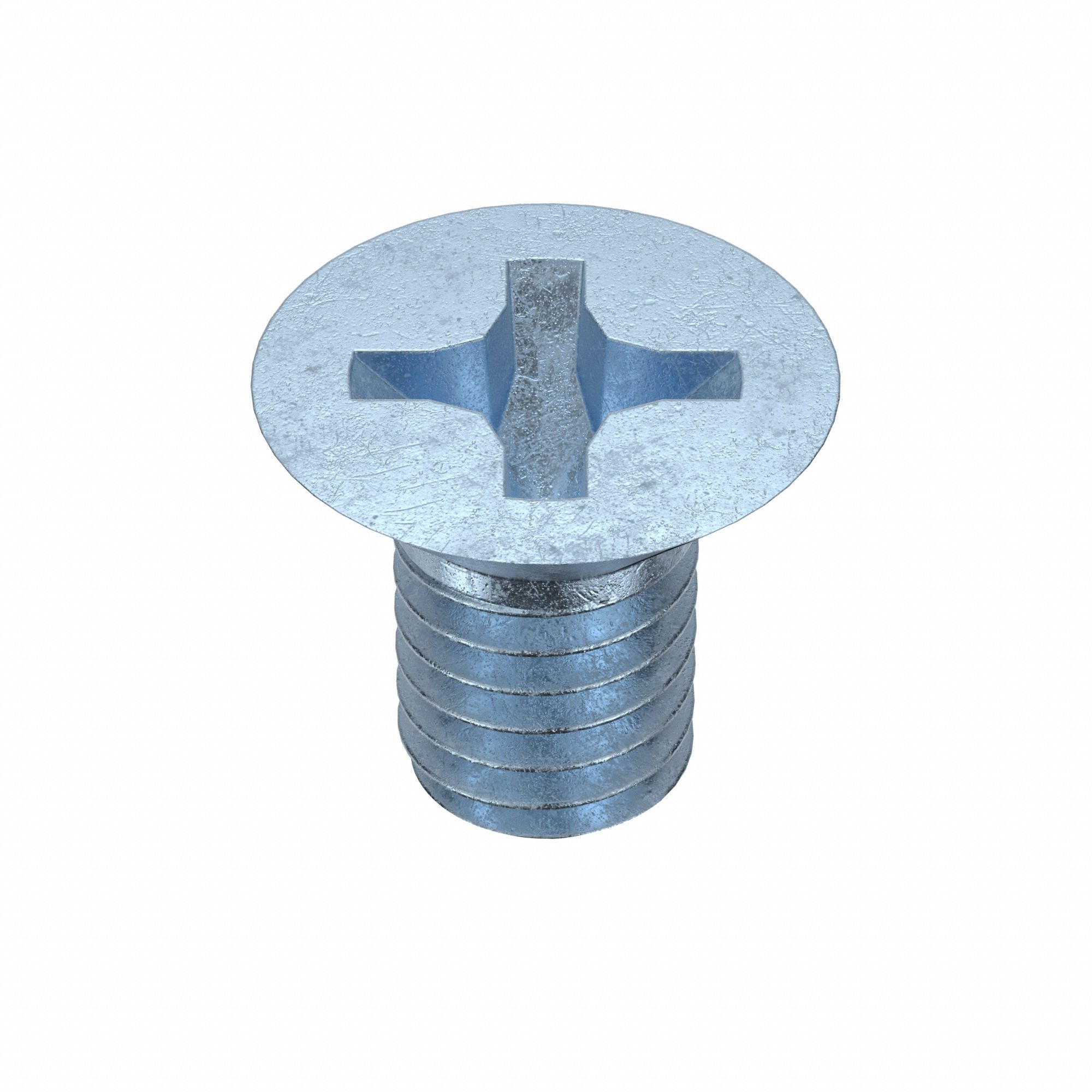 Machine Screw: M3x0.50 Thread Size, 5 mm Lg, Class 4.8, Steel, Zinc-Plated, Flat, Phillips, 100 PK