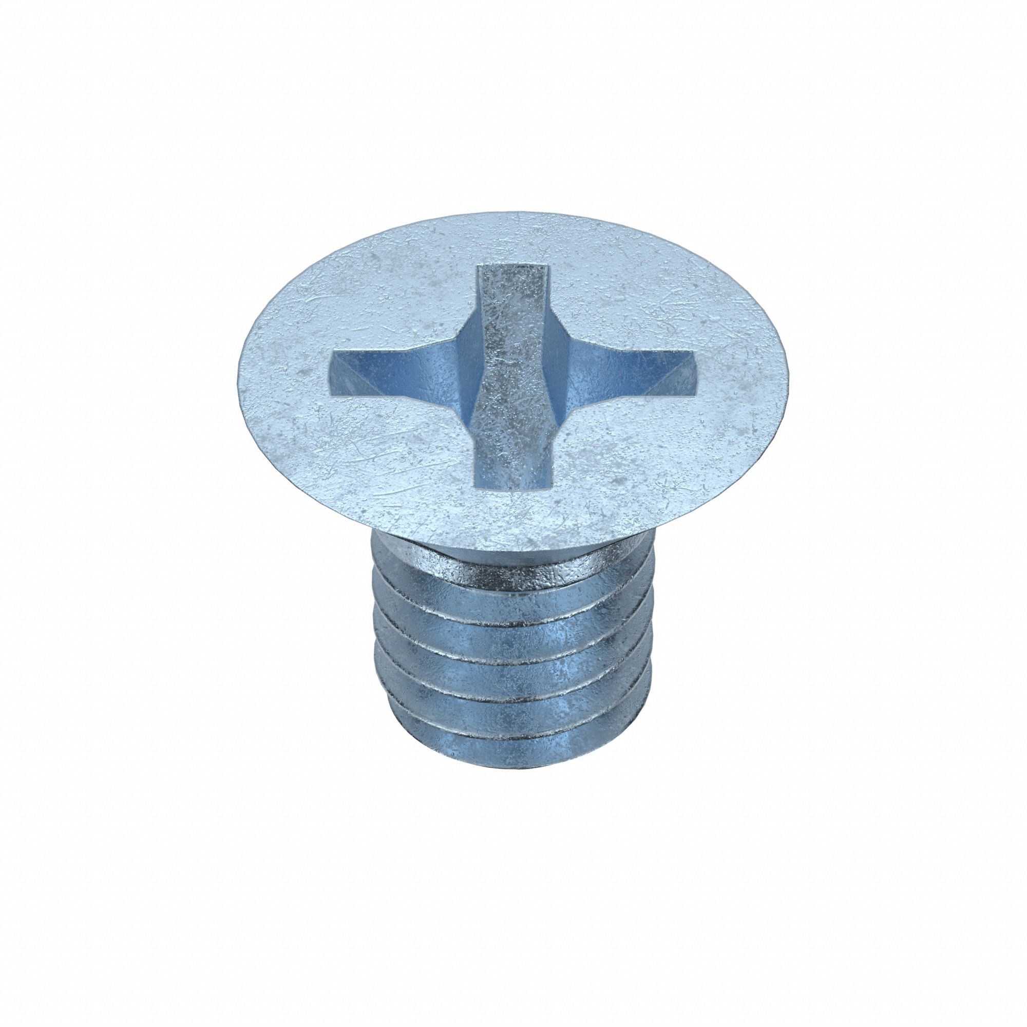 Machine Screw: M4x0.70 Thread Size, 6 mm Lg, Class 4.8, Steel, Zinc-Plated, Flat, Phillips, 100 PK