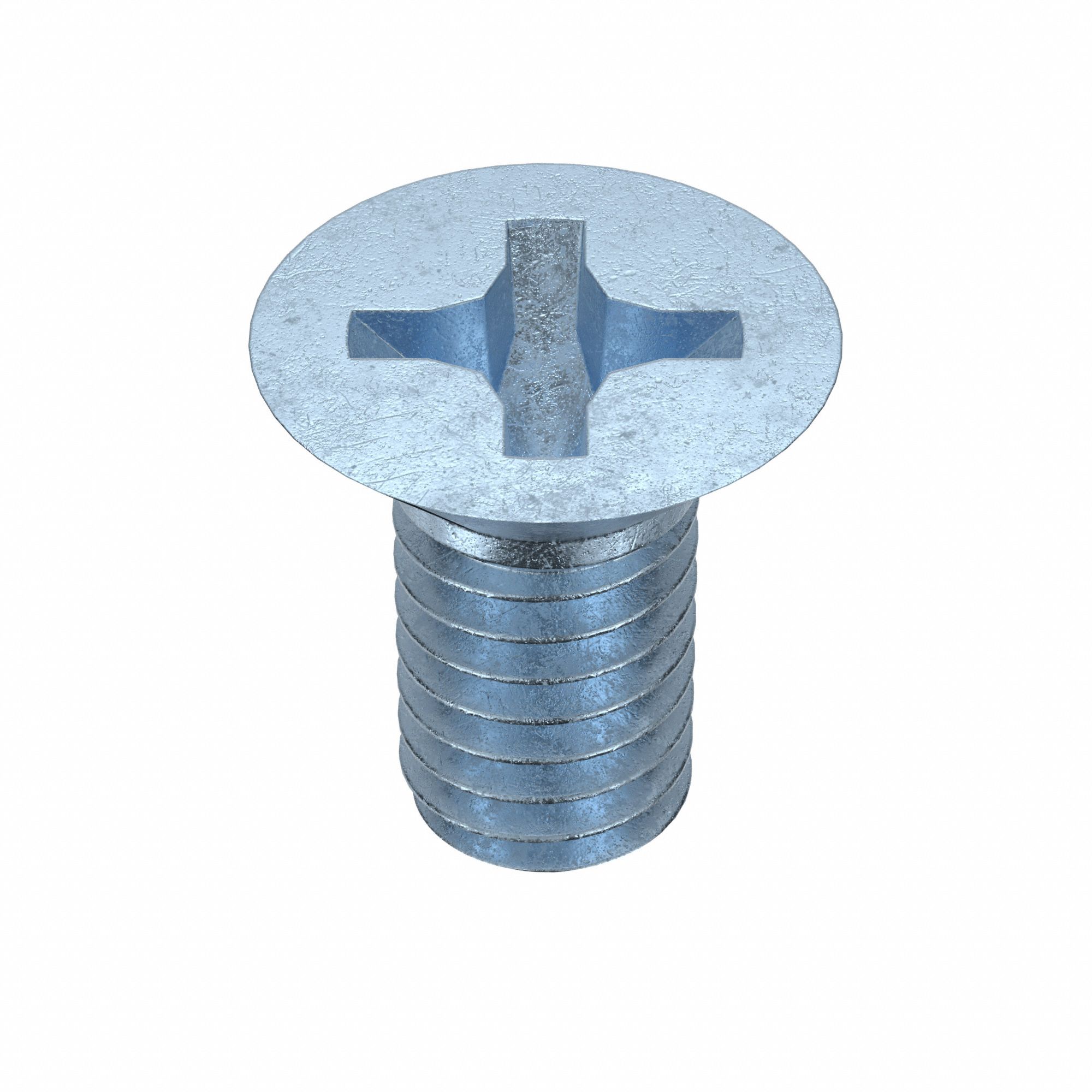 Machine Screw: M4x0.70 Thread Size, 8 mm Lg, Class 4.8, Steel, Zinc-Plated, Flat, Phillips, 100 PK