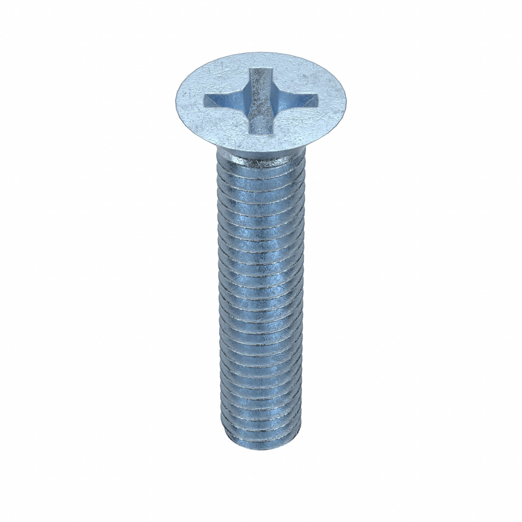 Machine Screw: M4x0.70 Thread Size, 20 mm Lg, Class 4.8, Steel, Zinc-Plated, Flat, Phillips, 100 PK