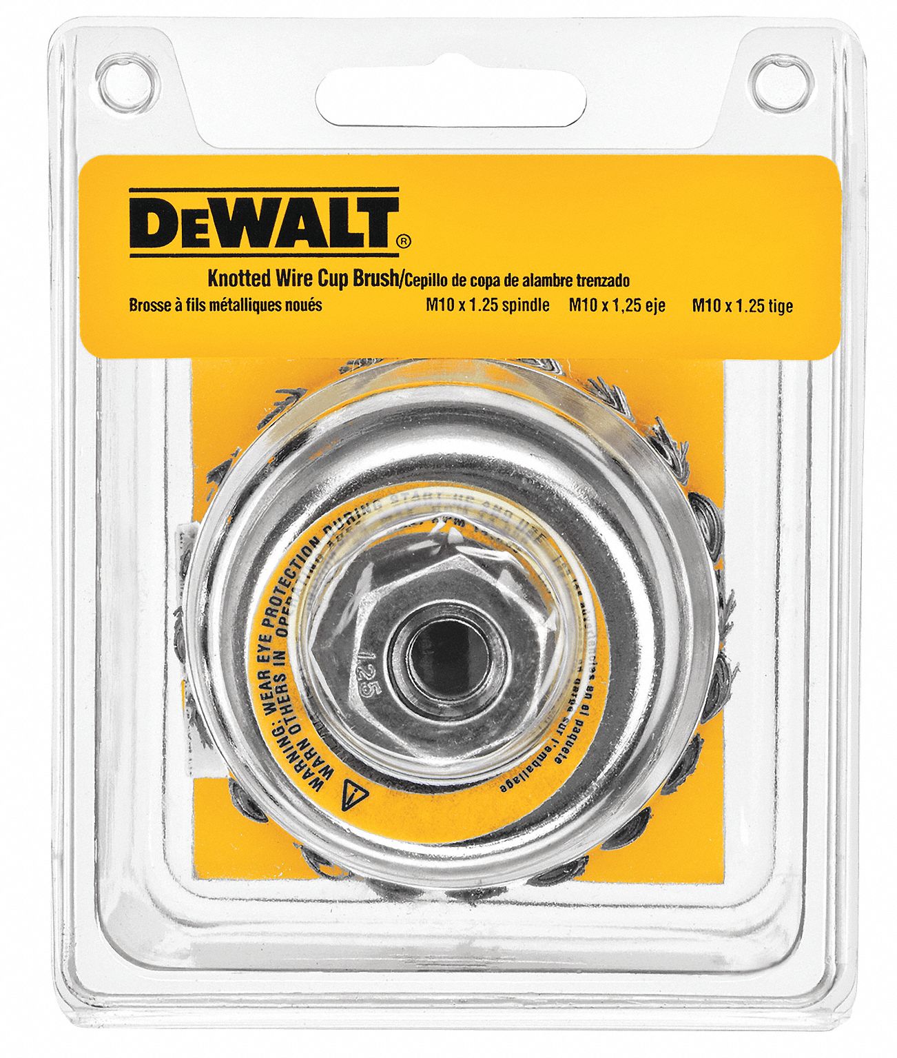 Knot Wire Cup Brush, Arbor, 0.02"