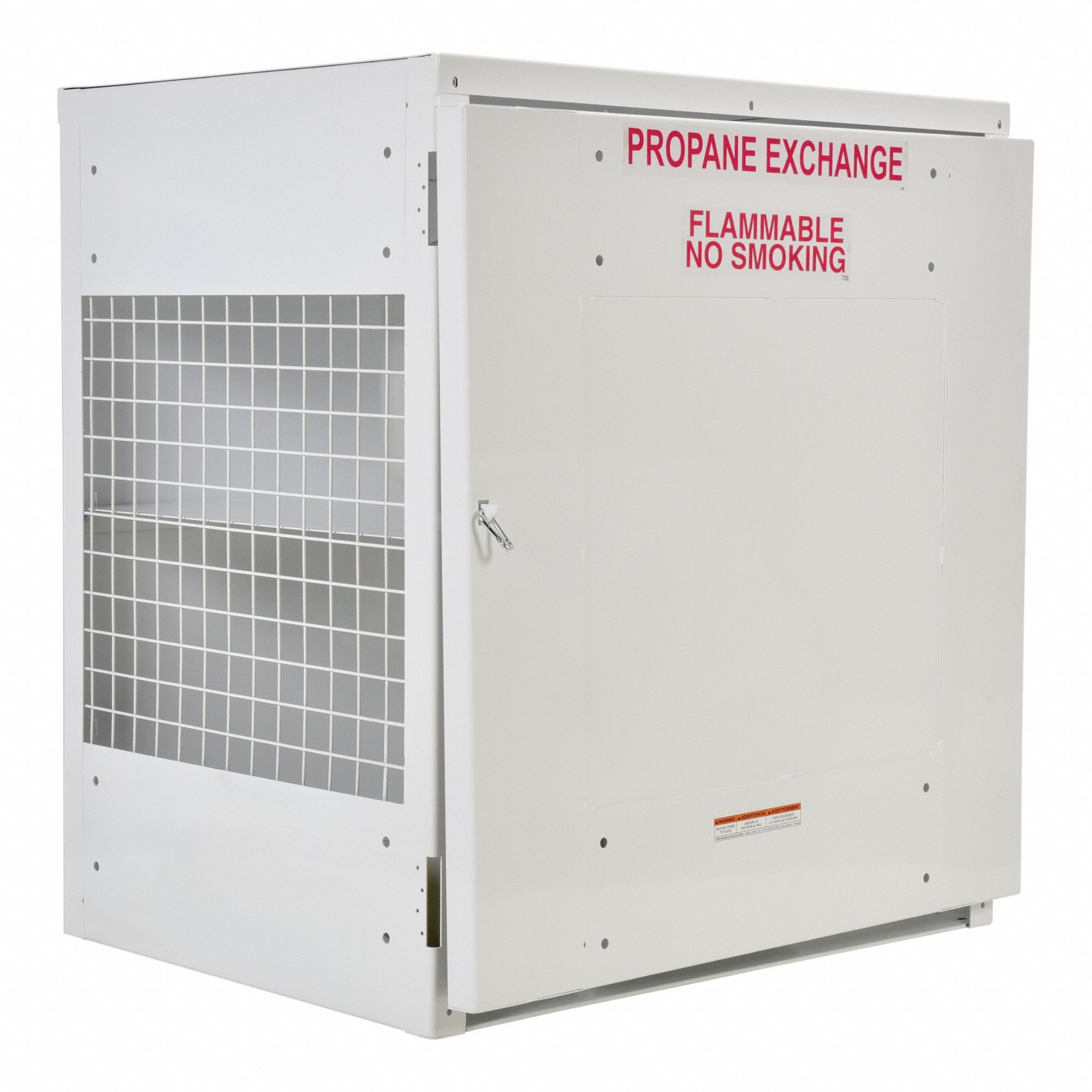 Cylinder Storage Cabinet,  White,  Steel