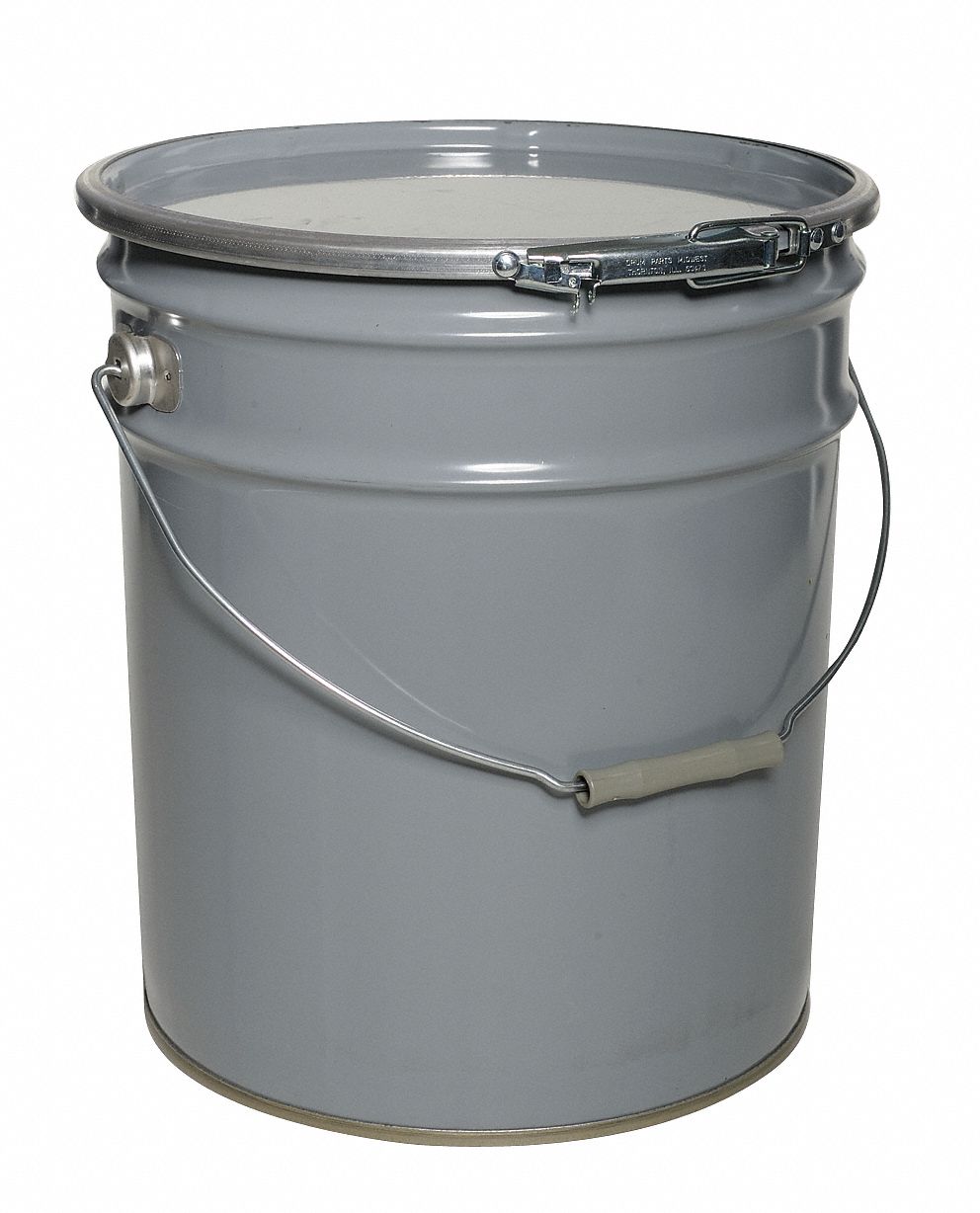 Steel Pail w/Lid/Lckng Ring,OH,5 gal,GR - Grainger