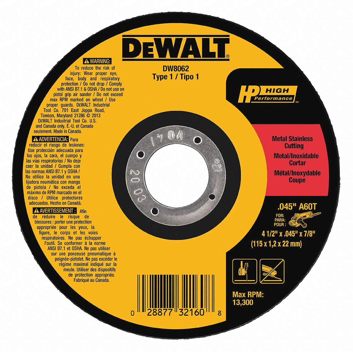 DeWALT 6/" Diam x 1//2/" Thick Unmounted Buffing Wheel QTY 2 DW4980