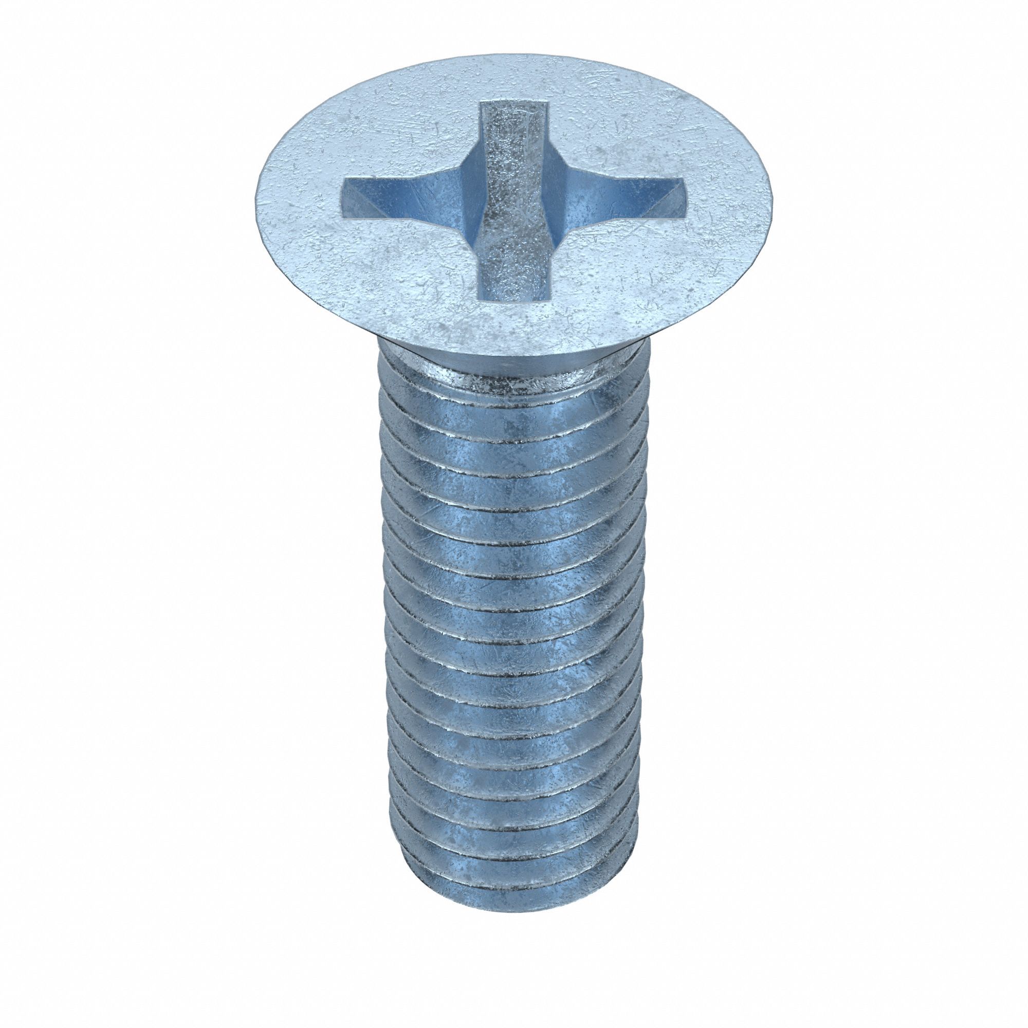 Machine Screw: M5x0.80 Thread Size, 16 mm Lg, Class 4.8, Steel, Zinc-Plated, Flat, Phillips, 100 PK