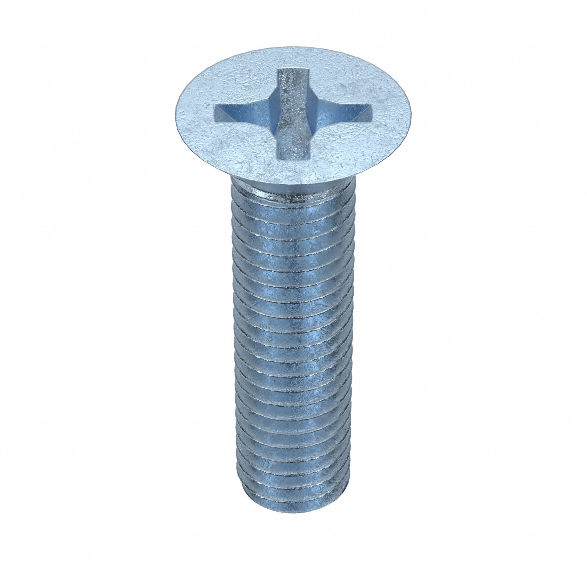 Machine Screw: M5x0.80 Thread Size, 20 mm Lg, Class 4.8, Steel, Zinc-Plated, Flat, Phillips, 100 PK