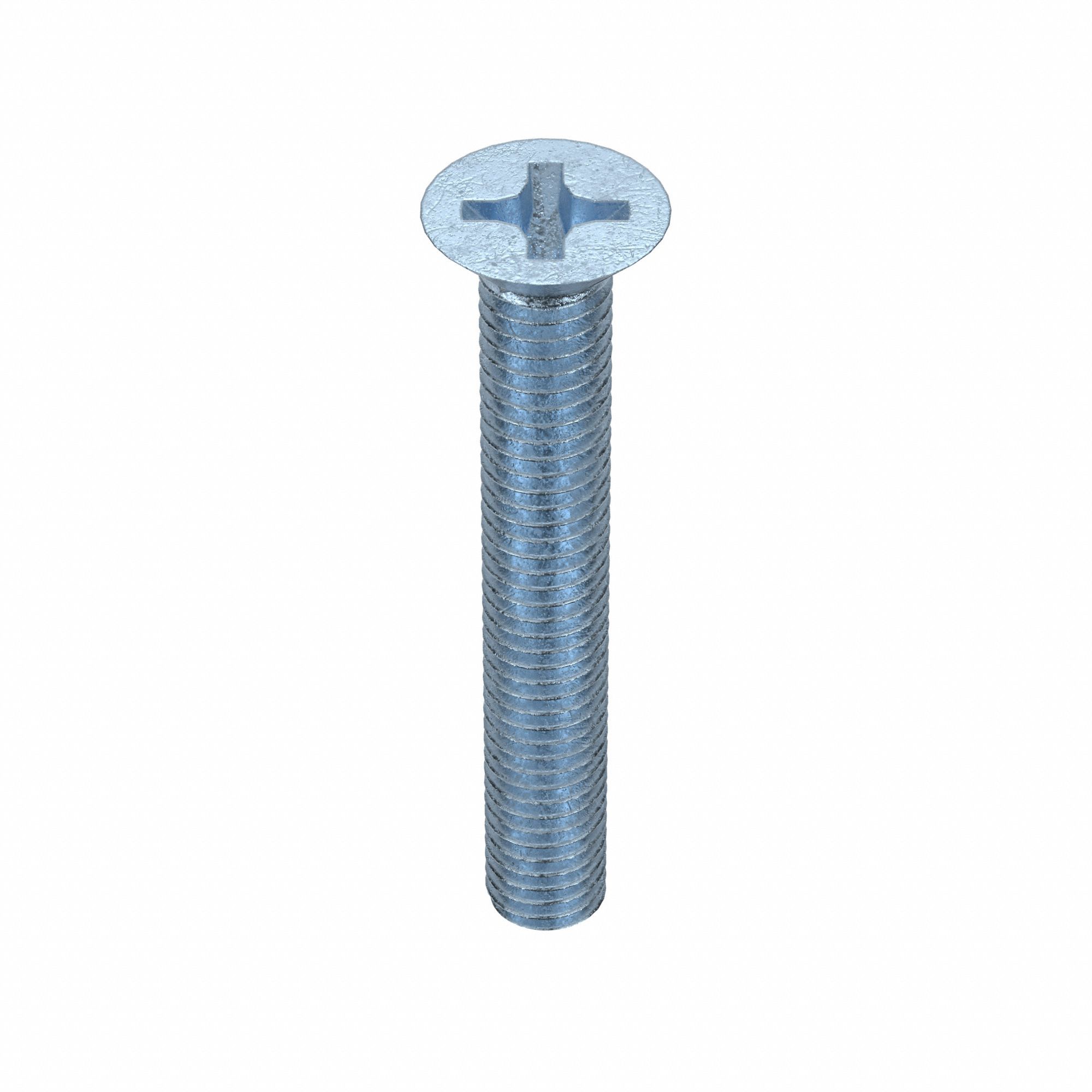Machine Screw: M5x0.80 Thread Size, 35 mm Lg, Class 4.8, Steel, Zinc-Plated, Flat, Phillips, 100 PK