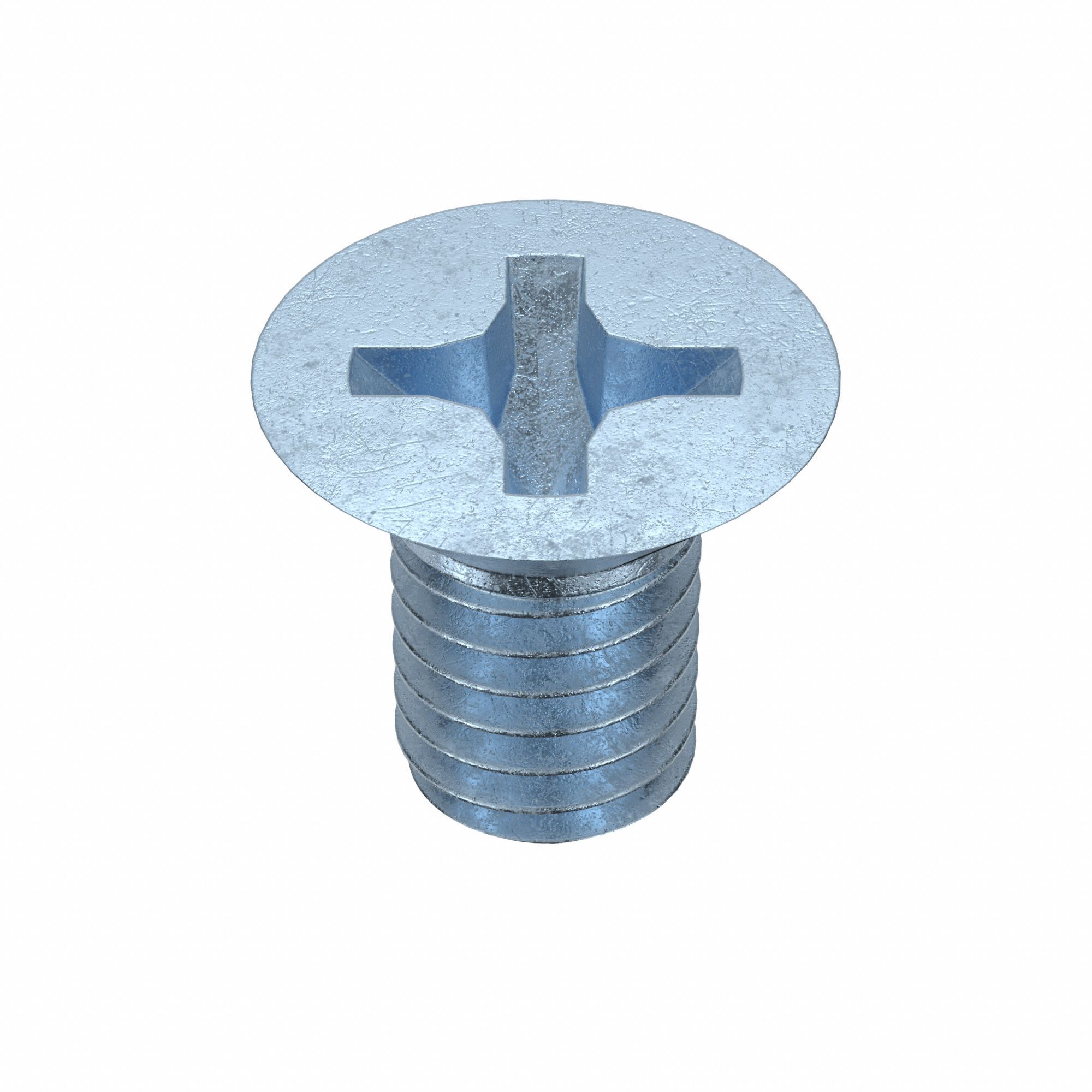 Machine Screw: M6x1.00 Thread Size, 10 mm Lg, Class 4.8, Steel, Zinc-Plated, Flat, Phillips, 100 PK