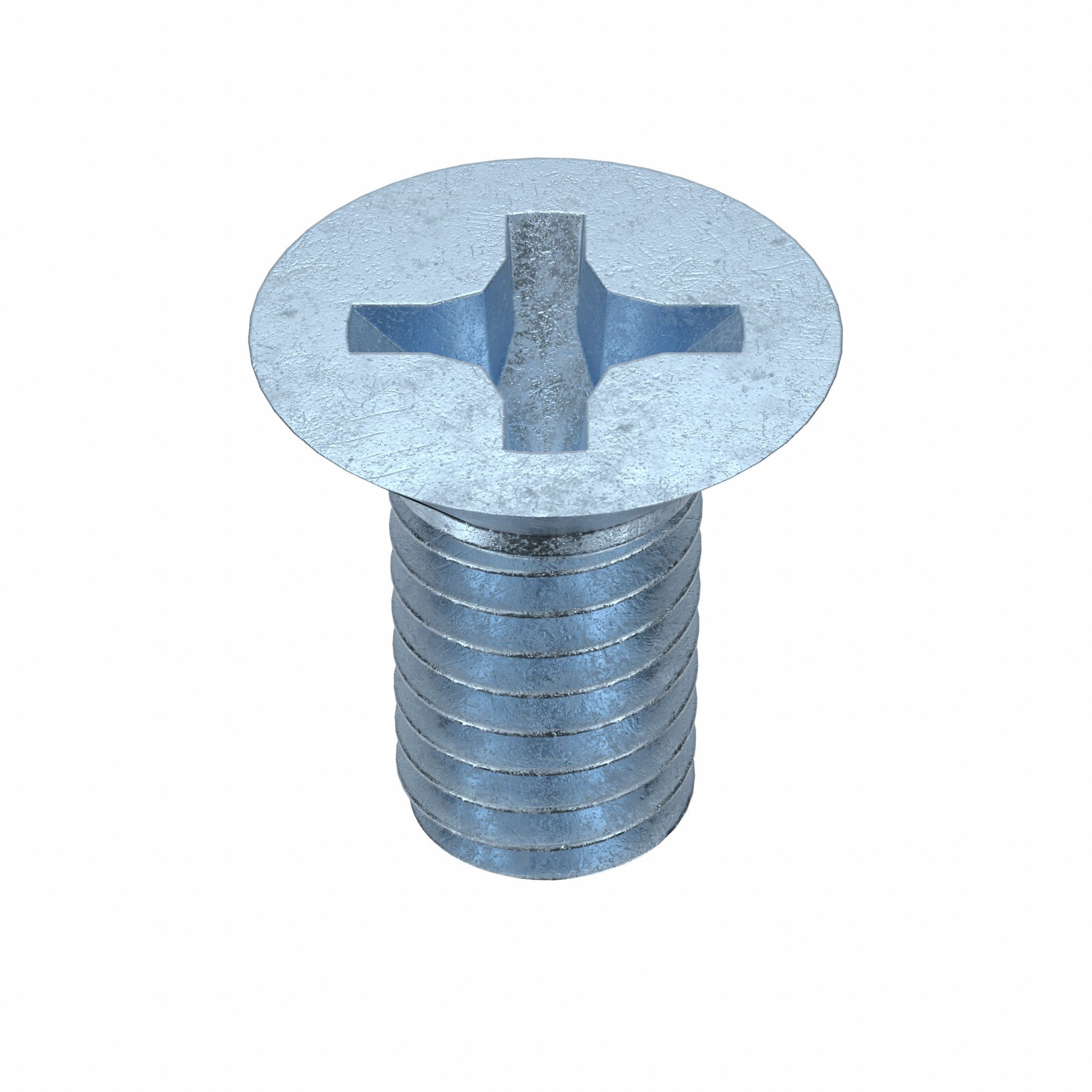 Machine Screw: M6x1.00 Thread Size, 12 mm Lg, Class 4.8, Steel, Zinc-Plated, Flat, Phillips, 100 PK