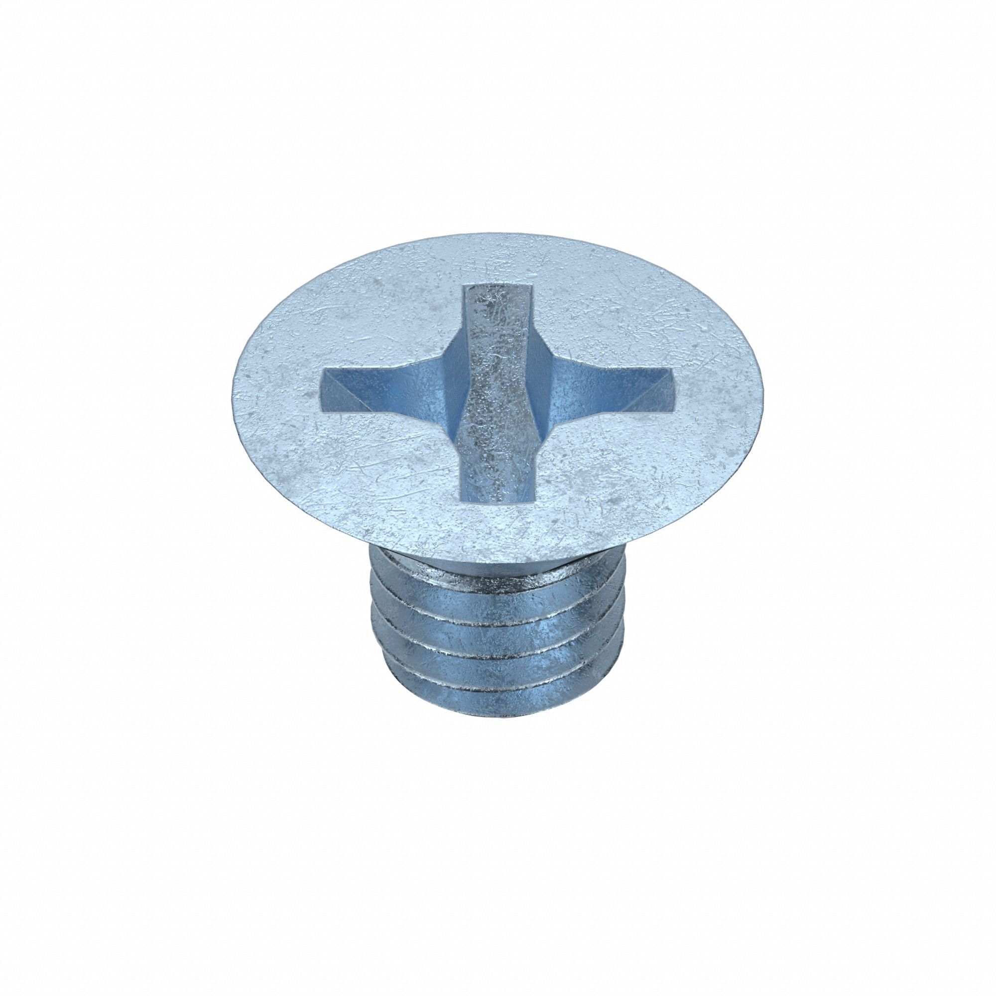 Machine Screws: M6x1.00 Thread Size, 8 mm Lg, Steel, Zinc-Plated, Flat, JIS Phillips, 25 PK