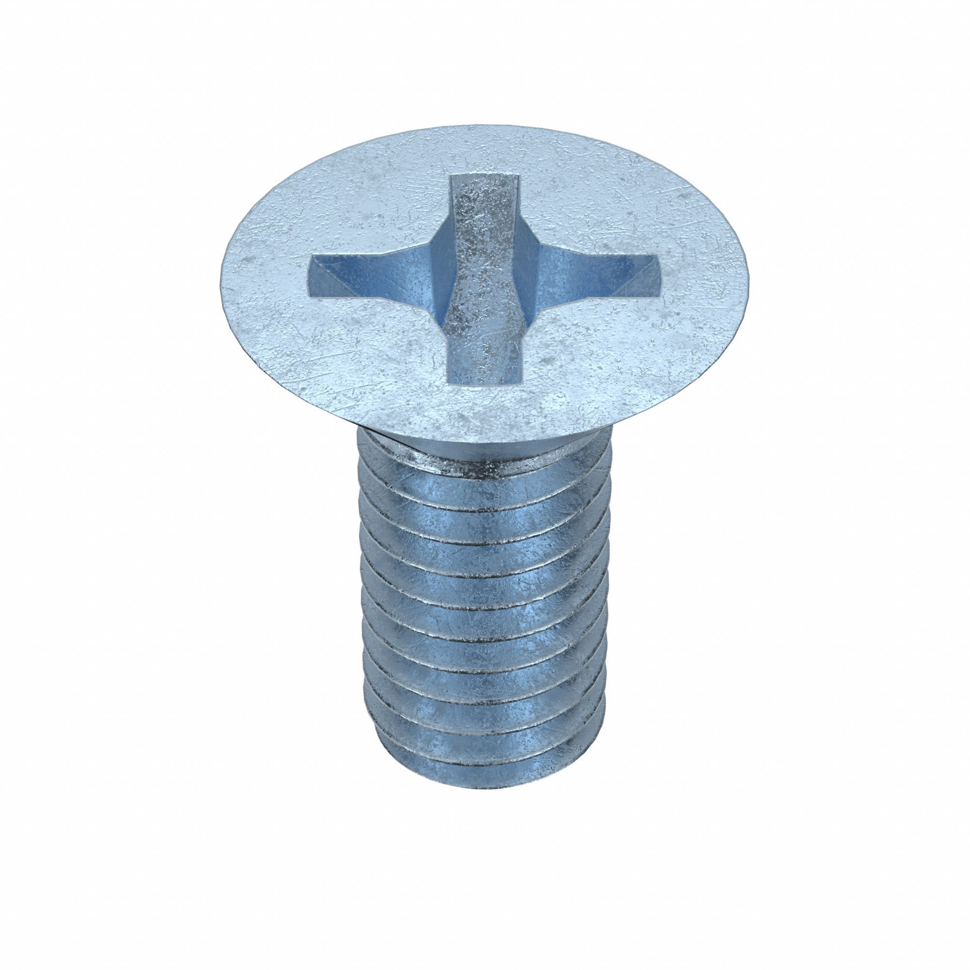Machine Screws: M6x1.00 Thread Size, 14 mm Lg, Steel, Zinc-Plated, Flat, JIS Phillips, 25 PK