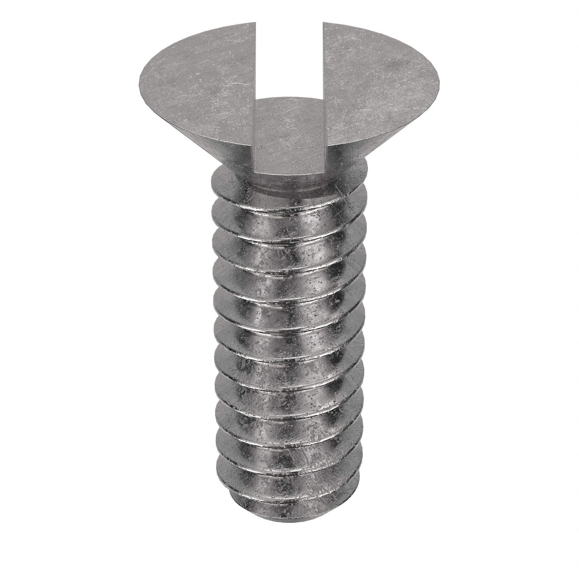 Machine Screw: M1.6x0.35 Thread Size, 5 mm Lg, 18-8, Stainless Steel, Plain, Flat, Slotted, 25 PK