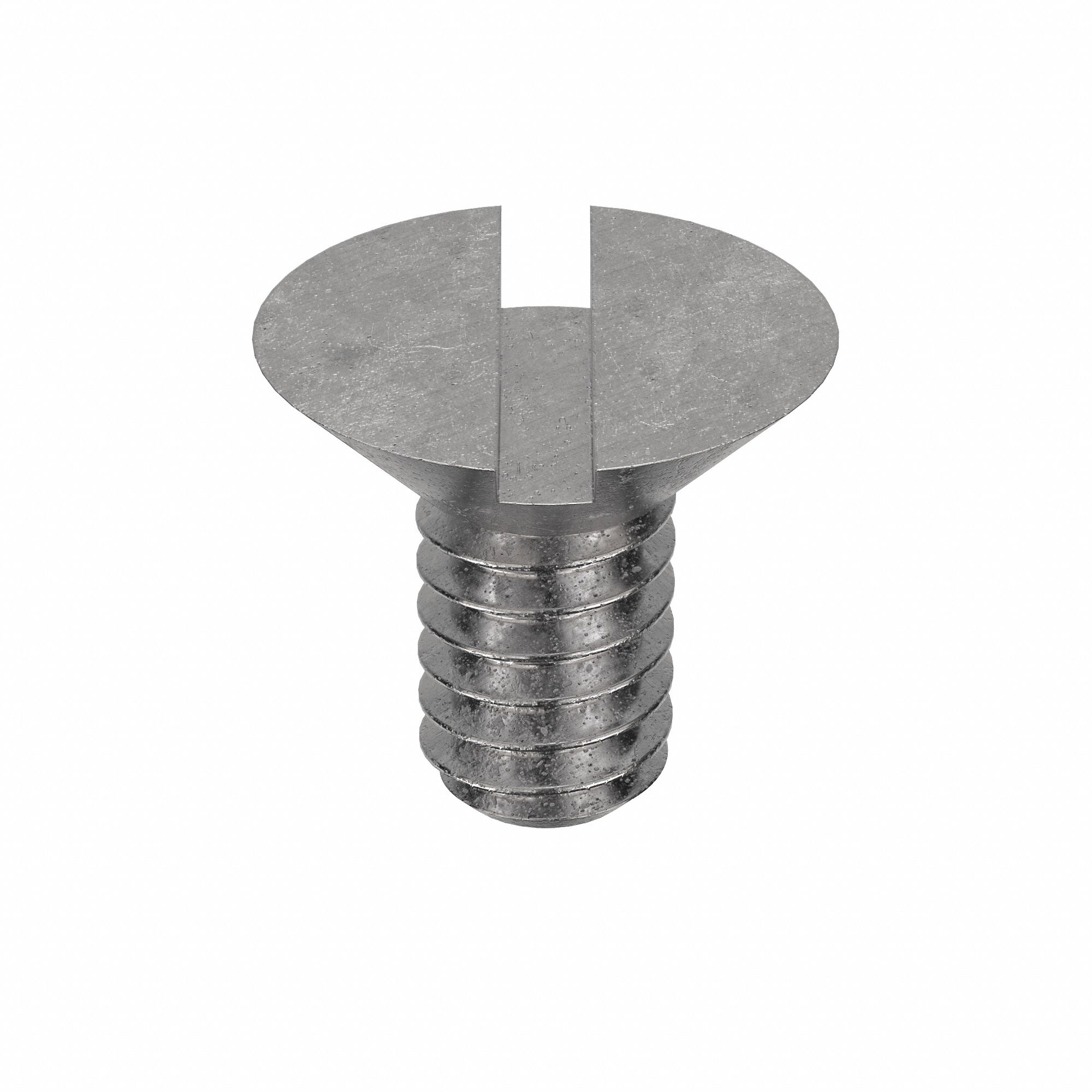 Machine Screw: M2x0.40 Thread Size, 4 mm Lg, 18-8, Stainless Steel, Plain, Flat, Slotted, 100 PK
